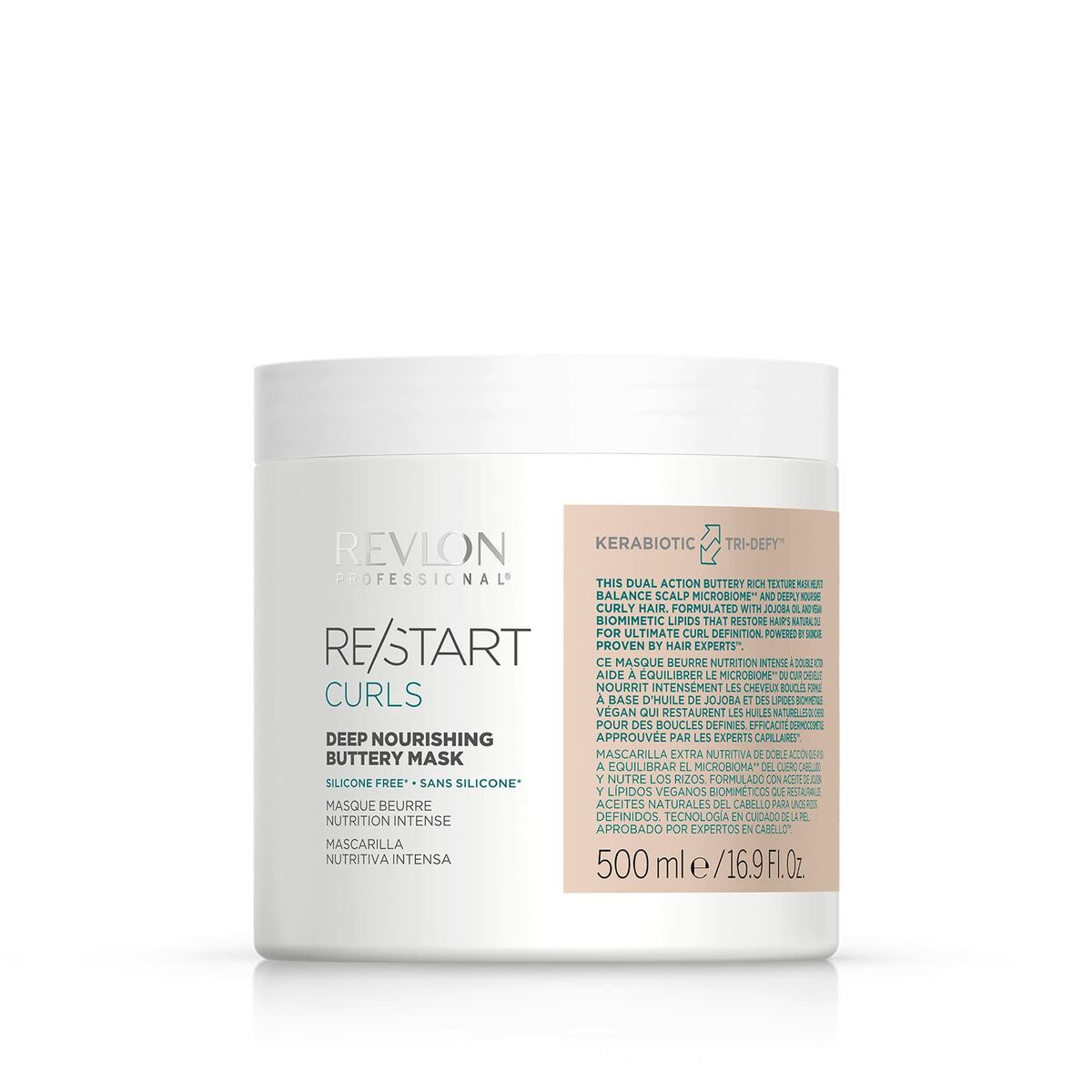 Nourishing Hair Mask Revlon Restart Curls 500 ml til kvinder hårmaske emballage