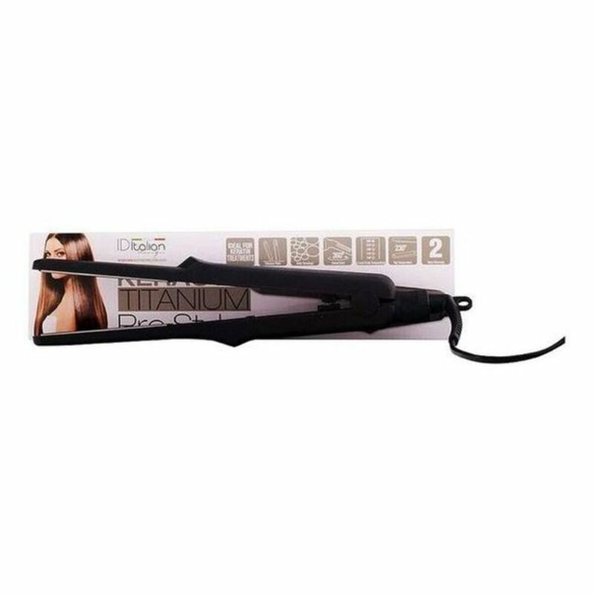 Hair Straightener Id Italiensk Keractiv produktemballage