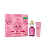 Parfumesæt til kvinder Benetton SISTERLAND PINK RASPBERRY 2 stykker til kvinder produktemballage