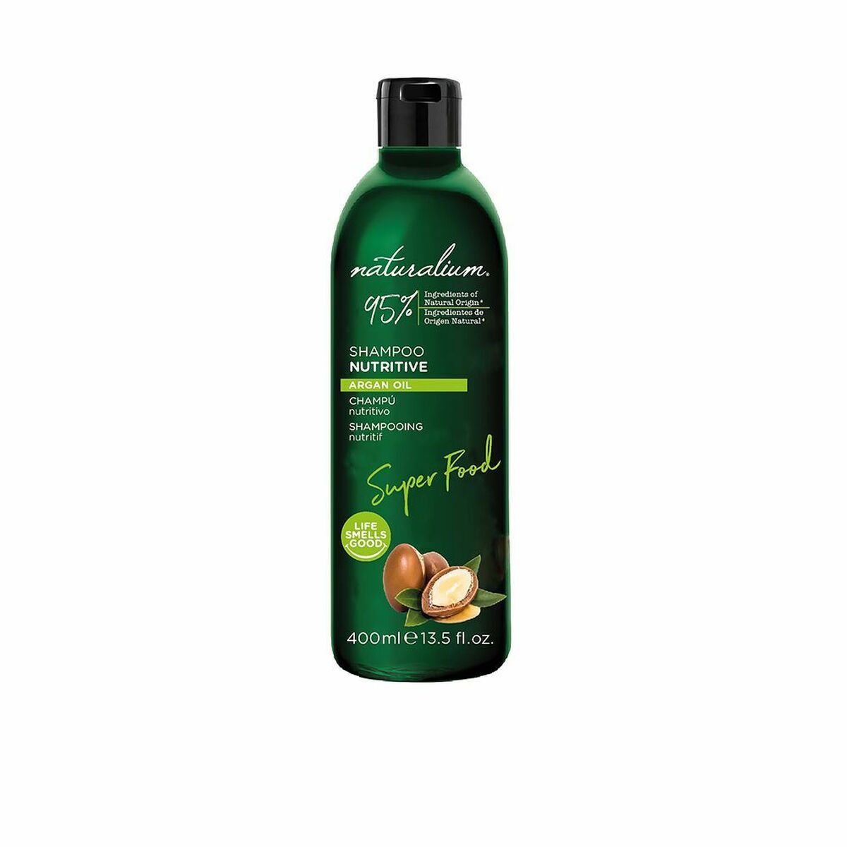 Nærende Shampoo Naturalium Super Food 400 ml shampooflaske