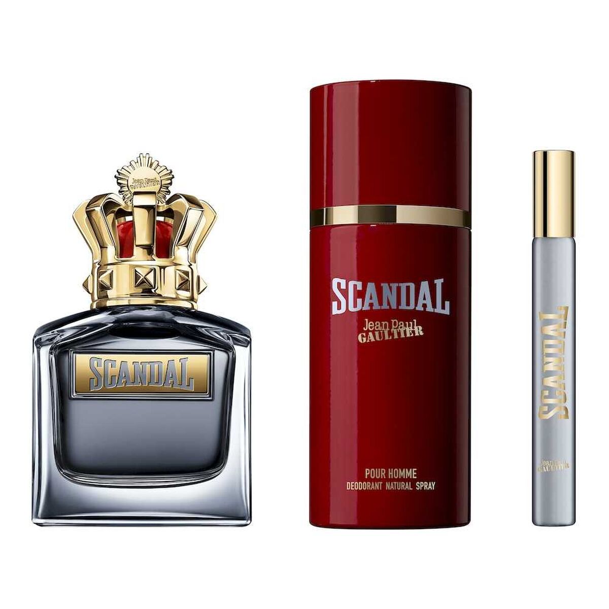 Parfumesæt til mænd Jean Paul Gaultier SCANDAL POUR HOMME EDT flaske