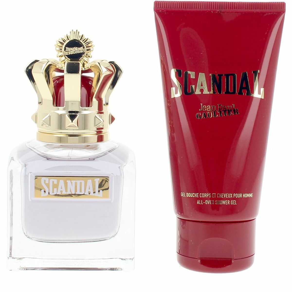Herreparfumesæt Jean Paul Gaultier SCANDAL POUR HOMME 3 stykker til mænd produktemballage