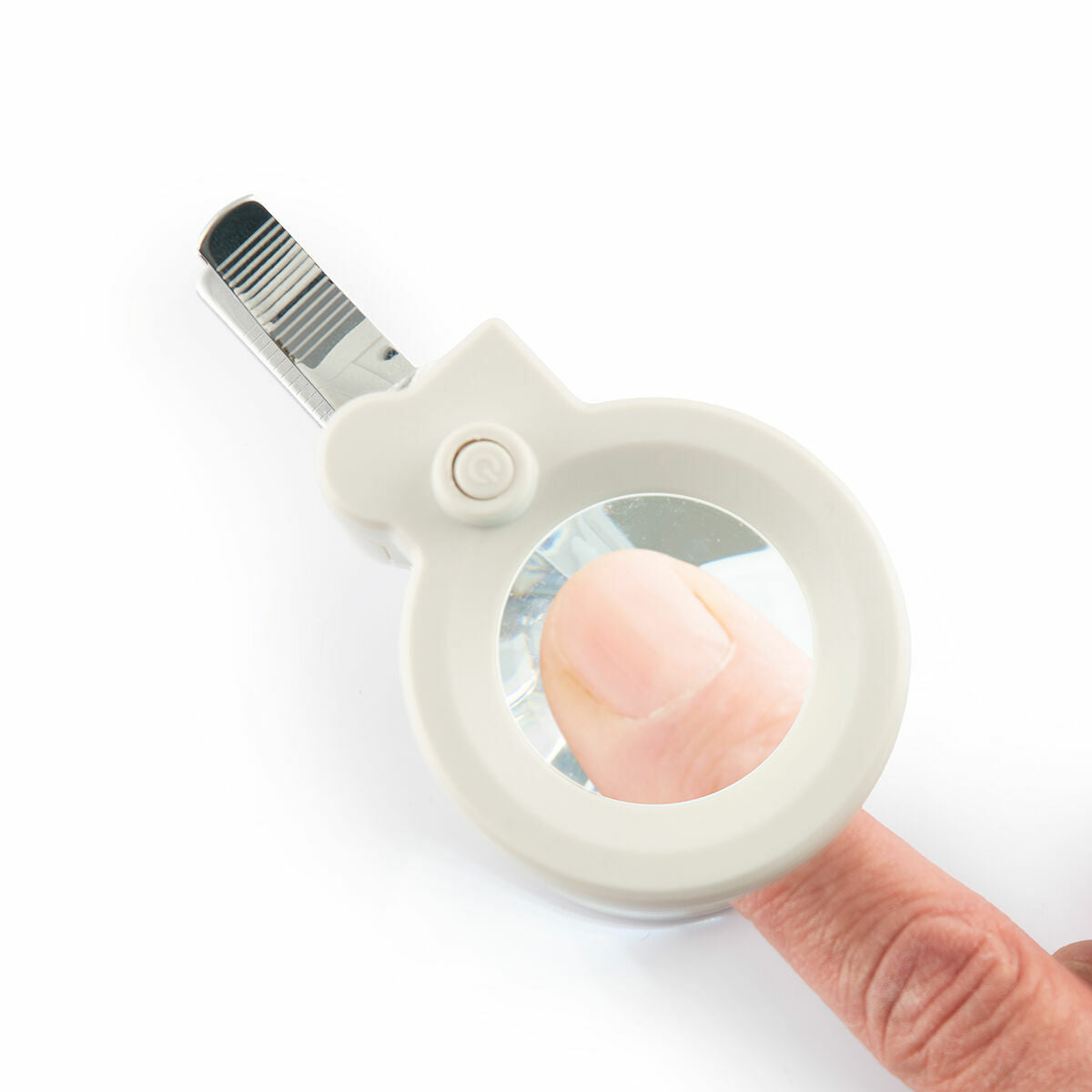 Negleklippere med LED-lys, forstørrelsesglas og File Clail InnovaGoods produktemballage