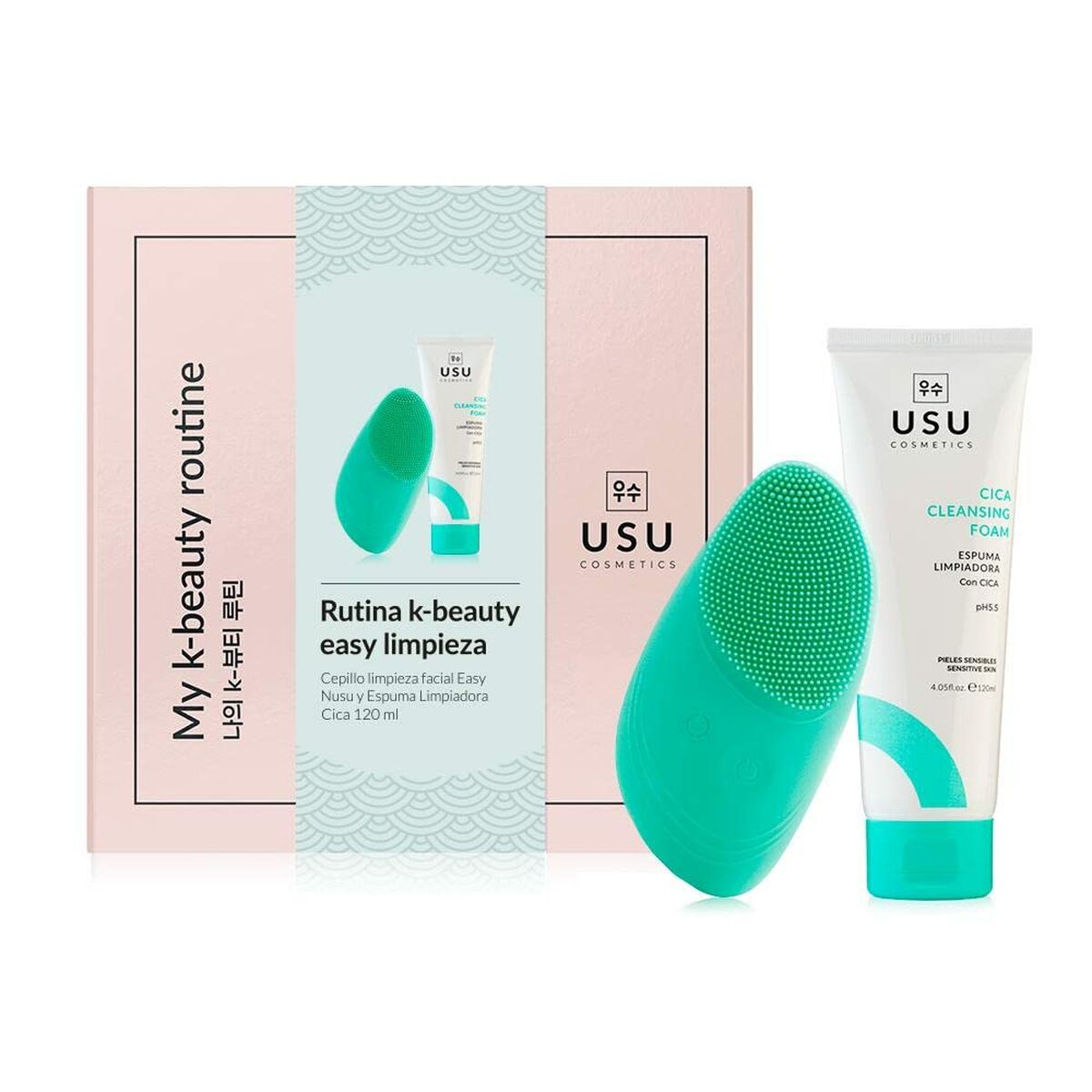 Unisex kosmetiksæt USU Cosmetics My K-Beauty Easy Rutine 2 stks produktemballage