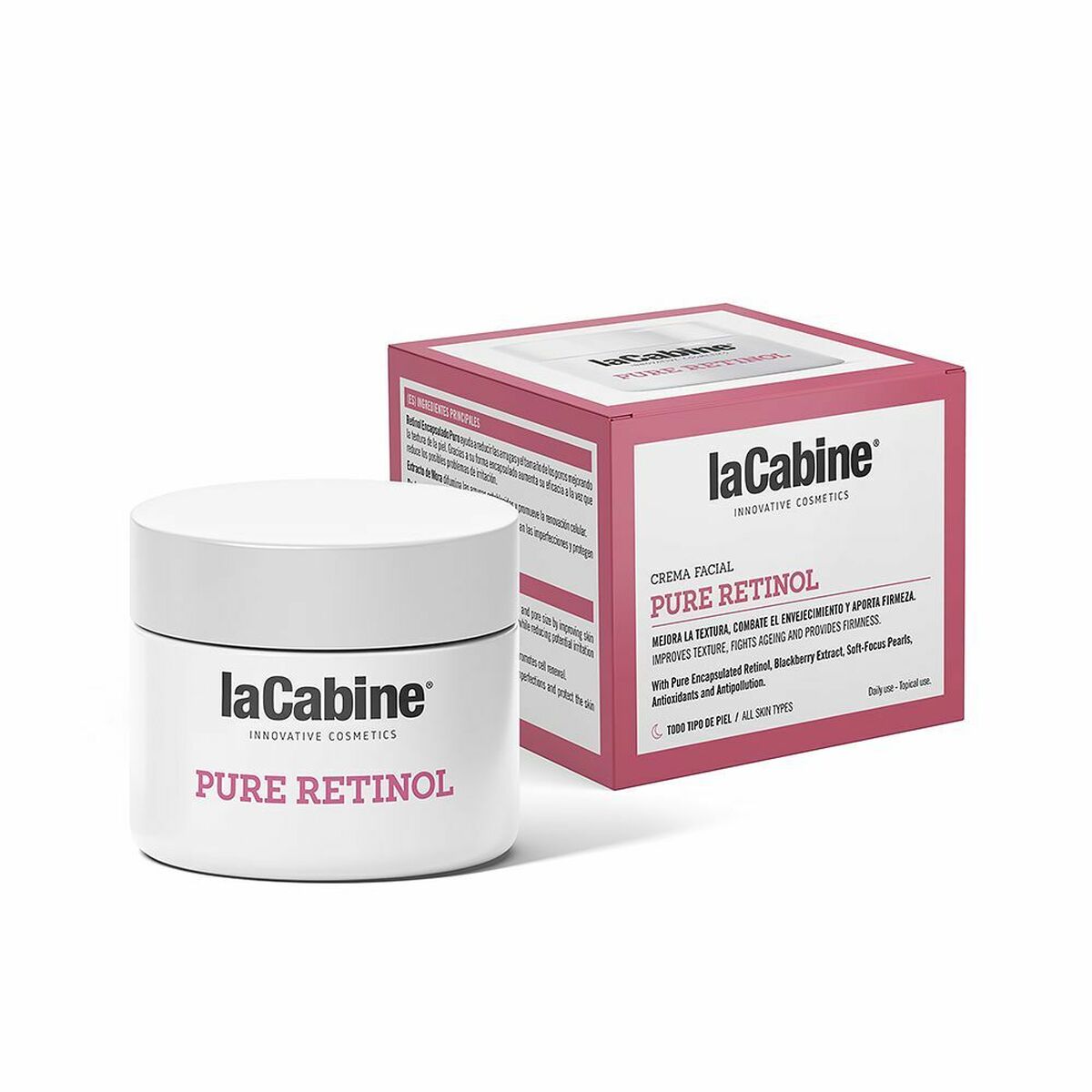 Anti-ageing creme laCabine Pure Retinol 50 ml Anti-uperfektioner til kvinder hudplejeemballage