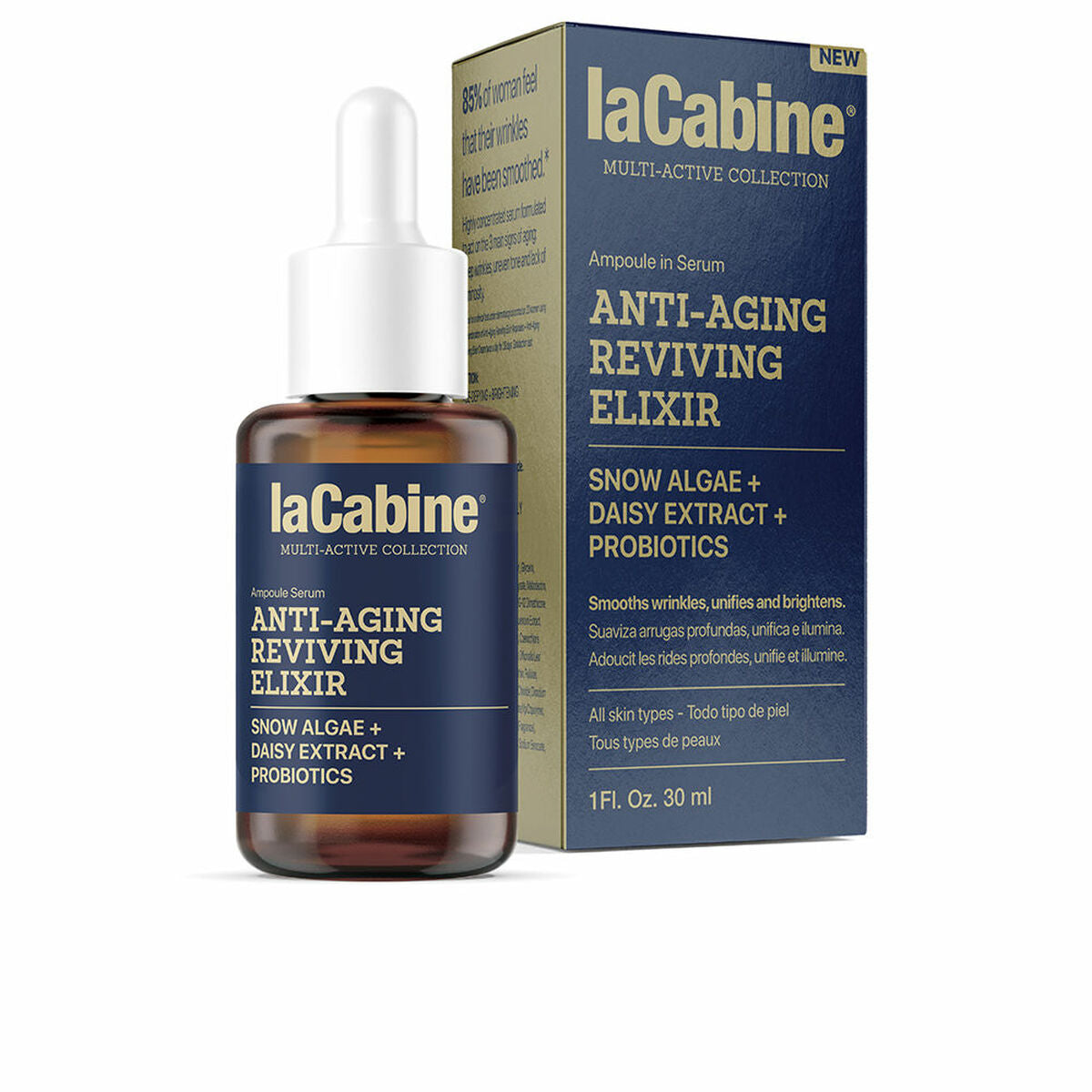 Ansigtscreme laCabine Aging Reviving Elixir 30 ml til kvinder hudplejeemballage