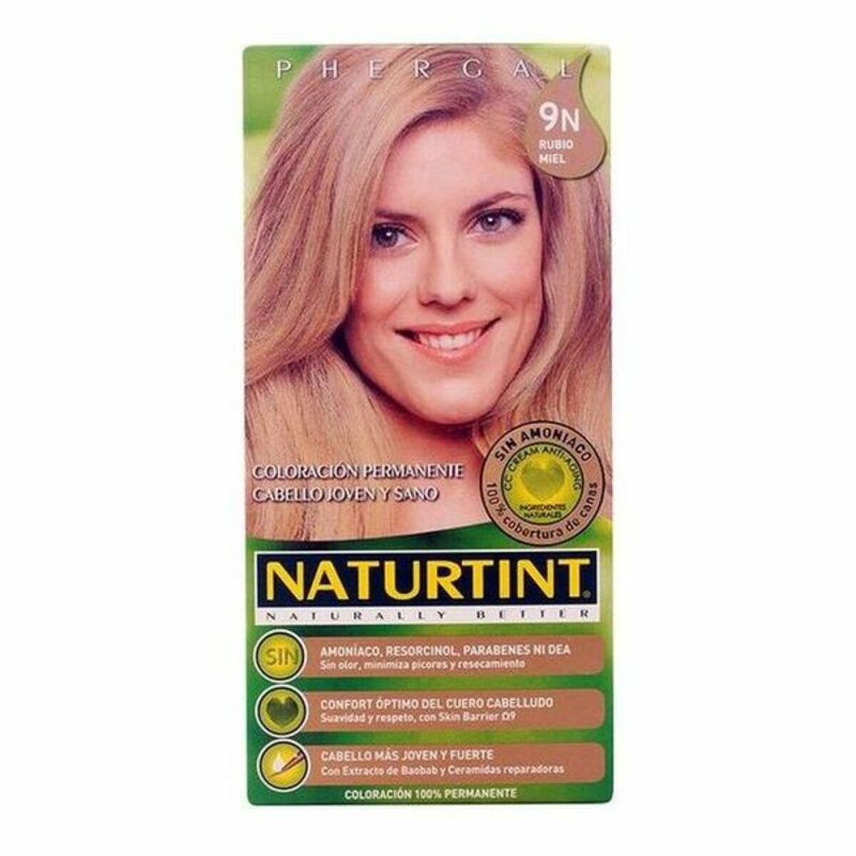 Farvestof Ingen Ammoniak Naturtint N Honning Blond Nº 9n Rubio Miel Nº 9n-Rubio Miel 170 ml til Dame produktemballage