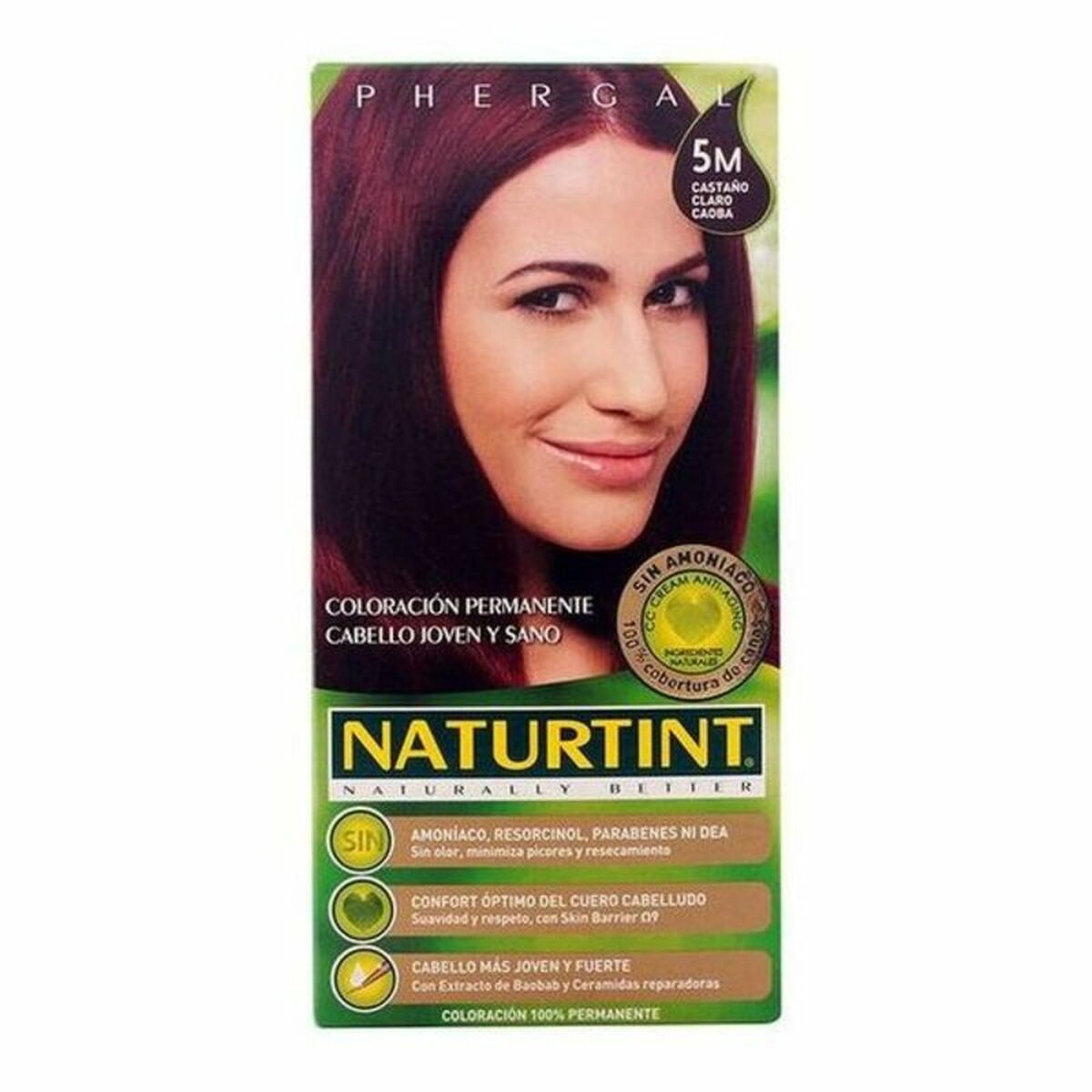 Farvestof Ingen Ammoniak Naturtint M Lys Mahogni Brun Nº 5m Castano Claro Caoba Nº 5m-Castano Claro Caoba 170 ml til Damer produkt