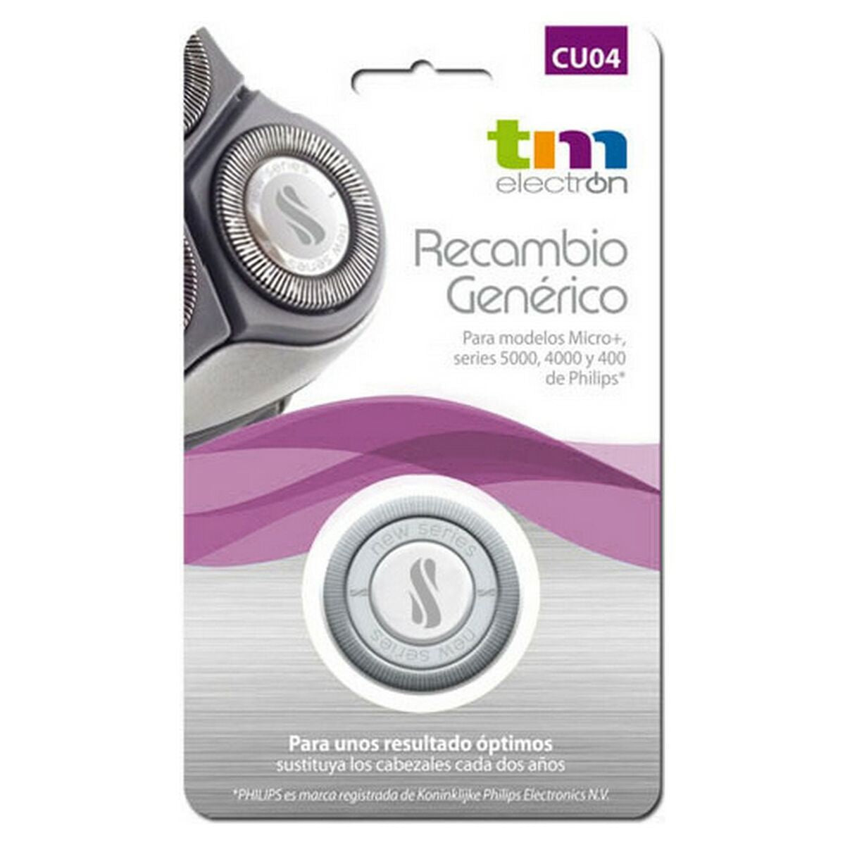 Shaving Head TM Electron produktemballage
