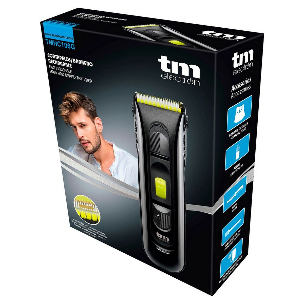 Hårklippere TM Electron 240 V produktemballage