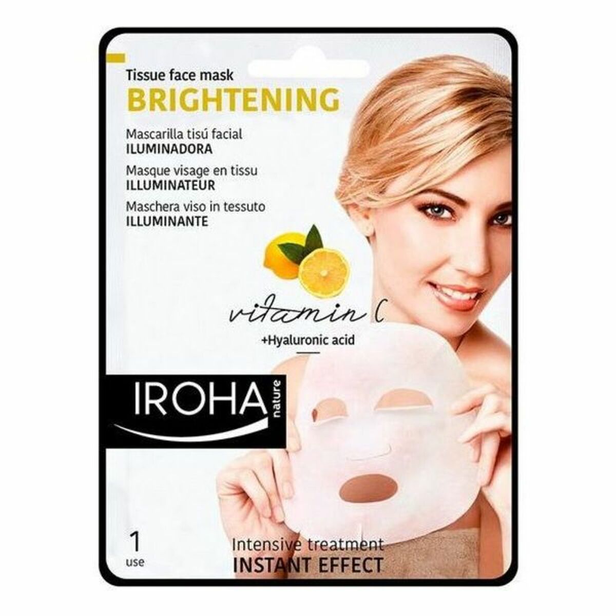 Beroligende maske Iroha Tissue Mask C Ha (1 enhed) maskeemballage til kvinder
