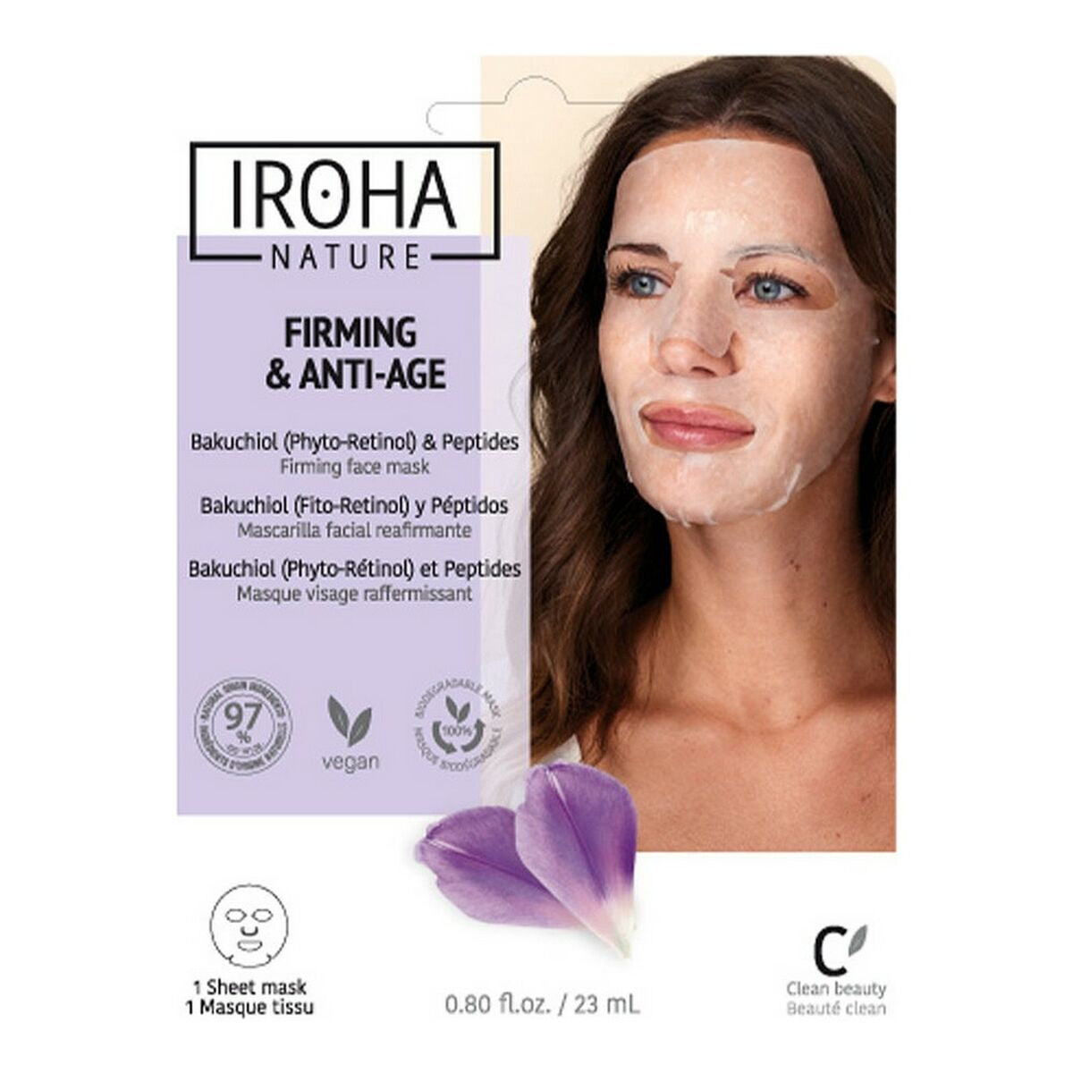 Toning Face Mask Iroha Firming Age 23 ml maskeemballage