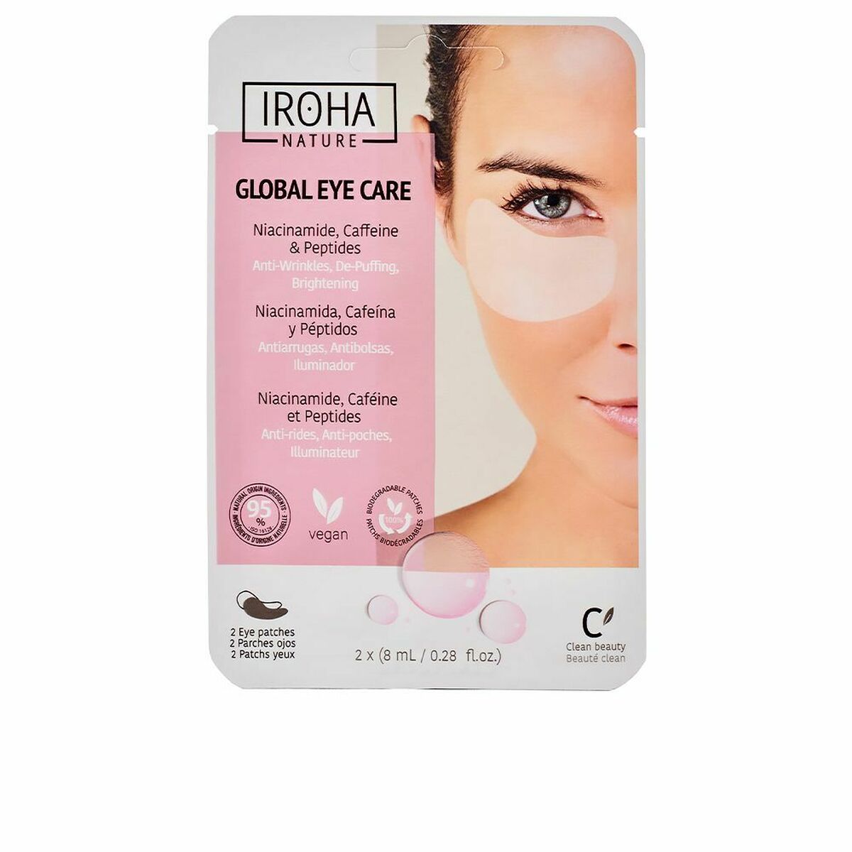Maske til øjenområdet Iroha Global Eye Care 2 Units for Women maskeemballage