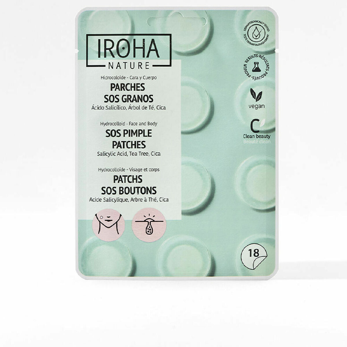 Pore ​​Cleaning Strips Iroha Sos Anti-acne produkt emballage