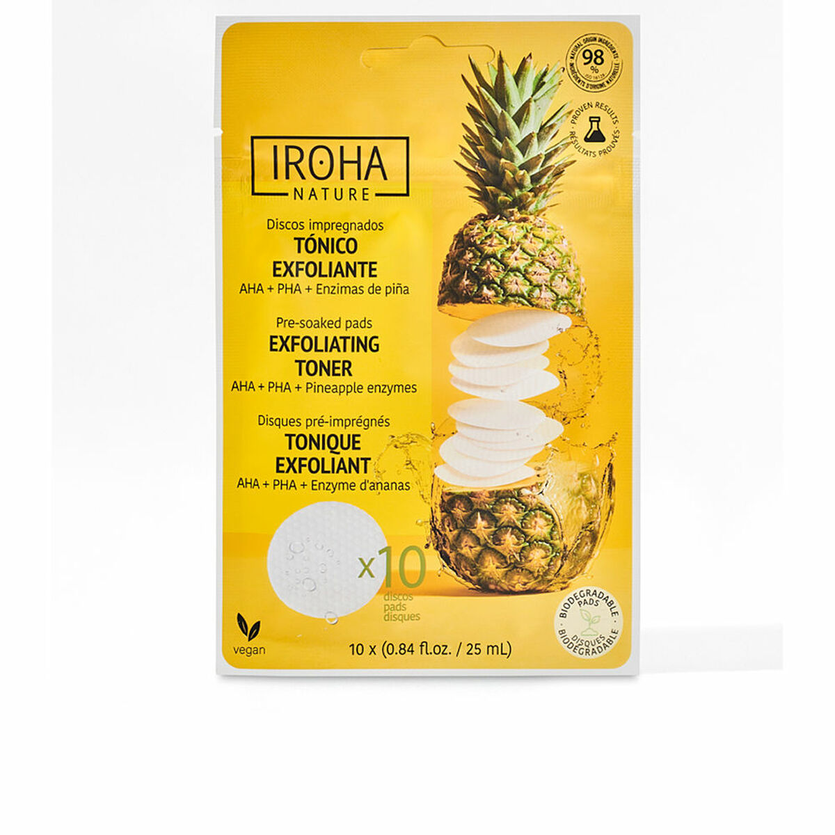 Facial Cleanser Iroha Exfoliating Toner (10 Units) hudplejeemballage