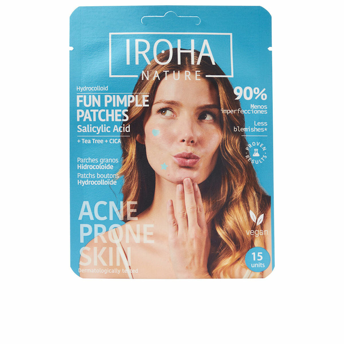 Ansigtsplastre Iroha FUN SOS GRANOS 15 Enheder produktemballage