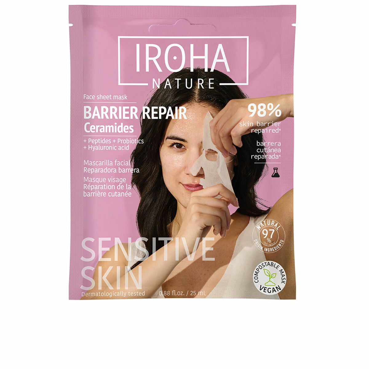 Ansigtsmaske Iroha BARBIER REPAIR maske emballage