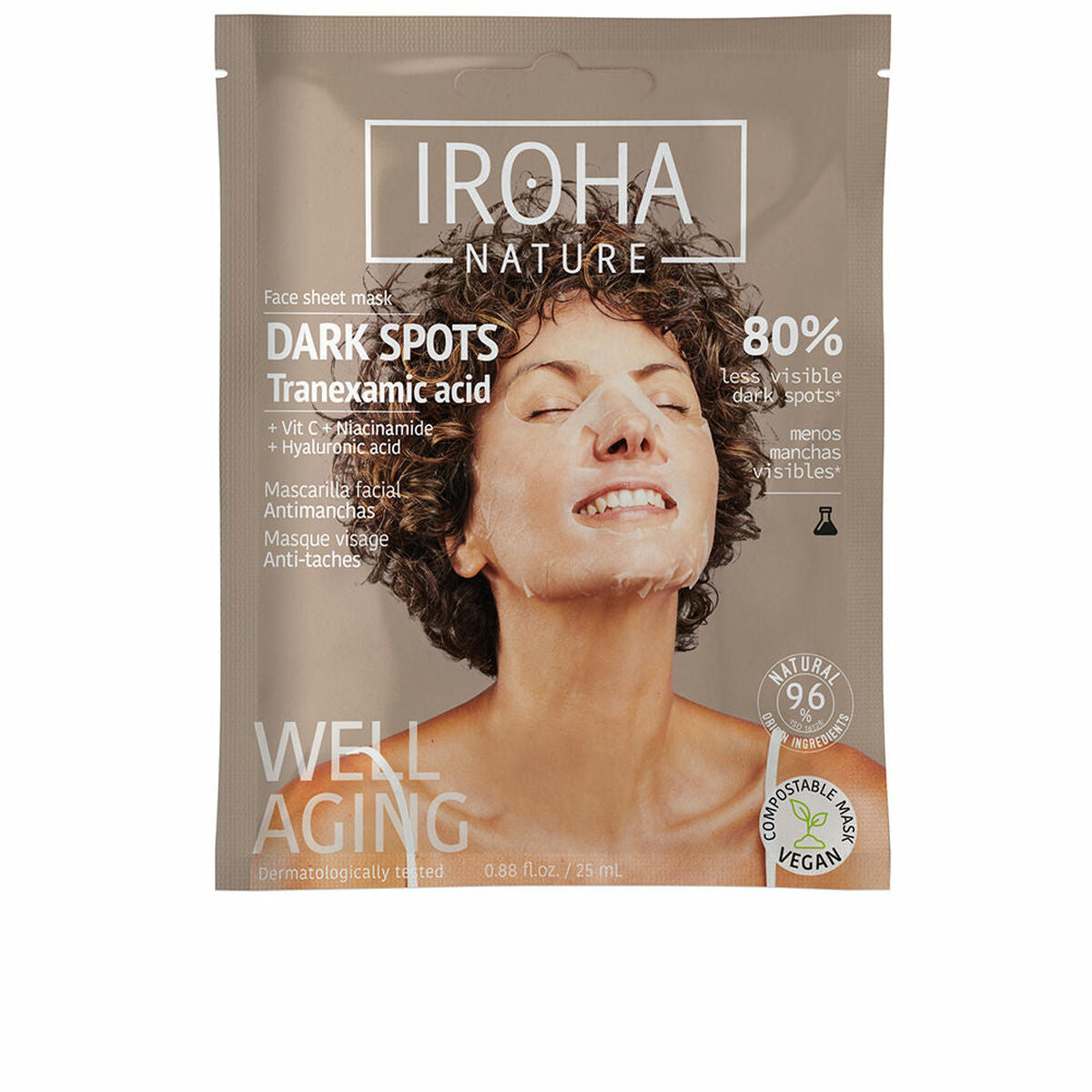 Ansigtsmaske Iroha DARK SPOTS maske emballage