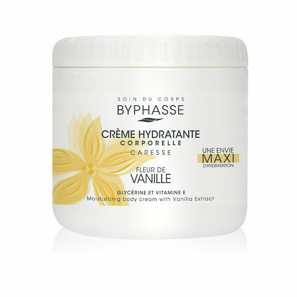 Moisturizing Body Cream Byphasse Crema Hidratante 500 ml Vanilla hudplejeemballage