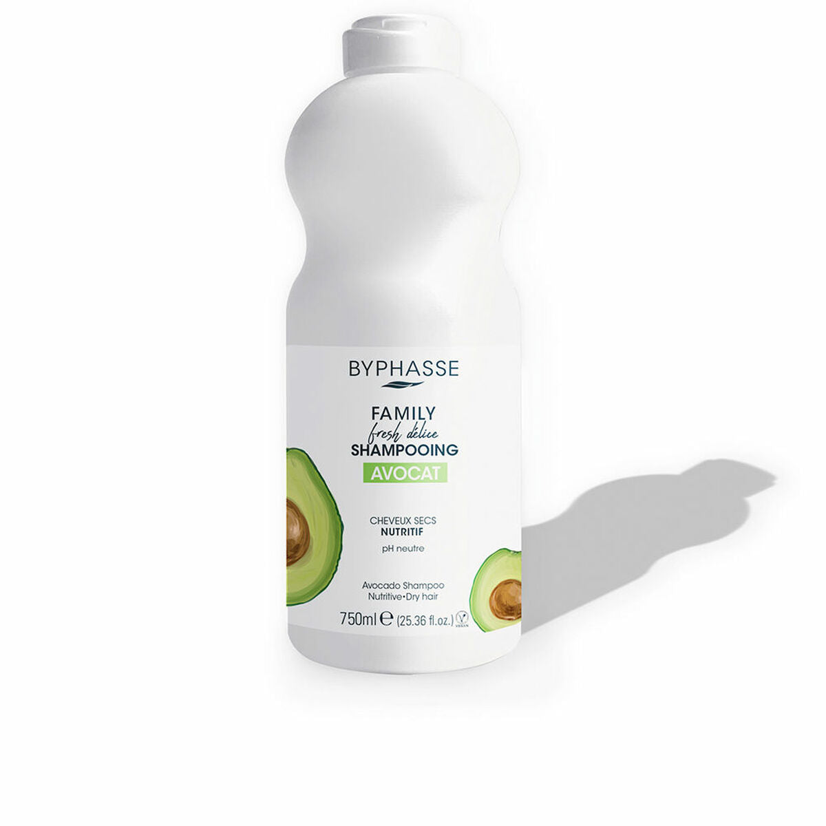 Nærende Shampoo Byphasse Family Fresh Delice 750 ml Avocado til kvinder shampooflaske