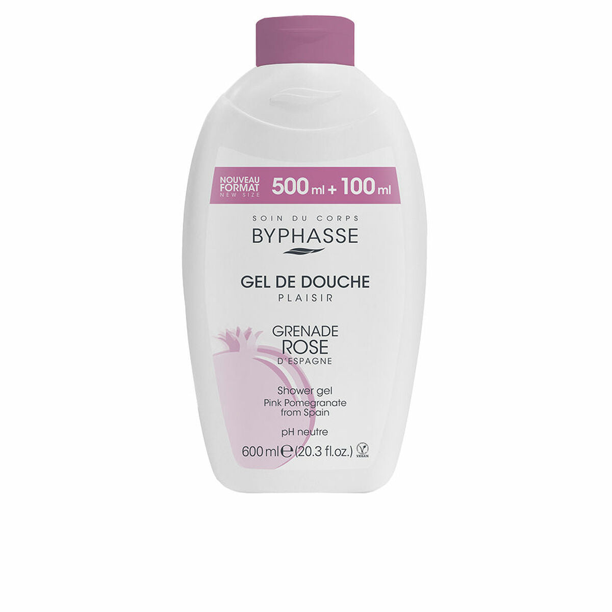 Shower Gel Byphasse PLAISIR 600 ml hudplejeemballage