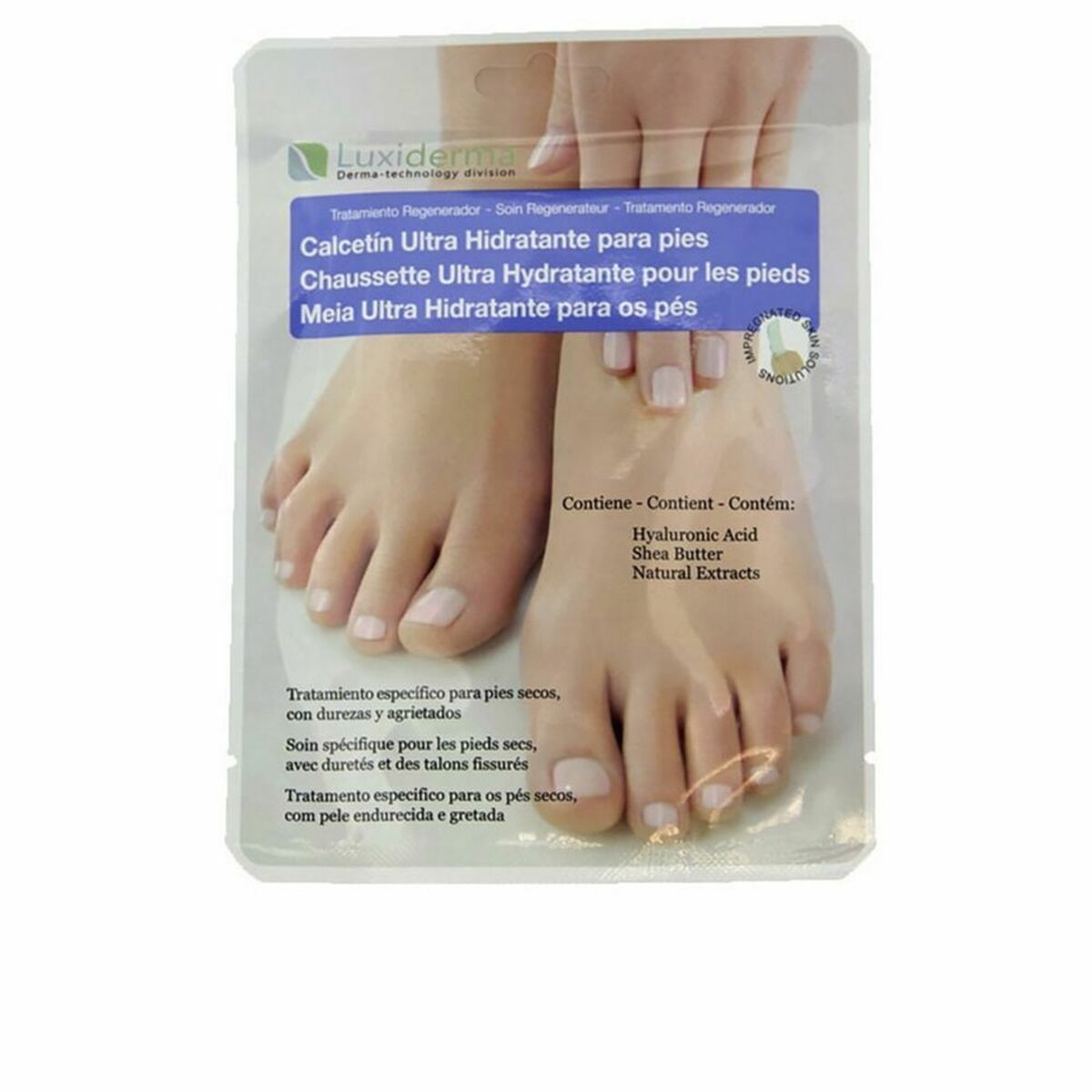 Fugtgivende strømper Luxiderma COS 410 2 stk. produktemballage