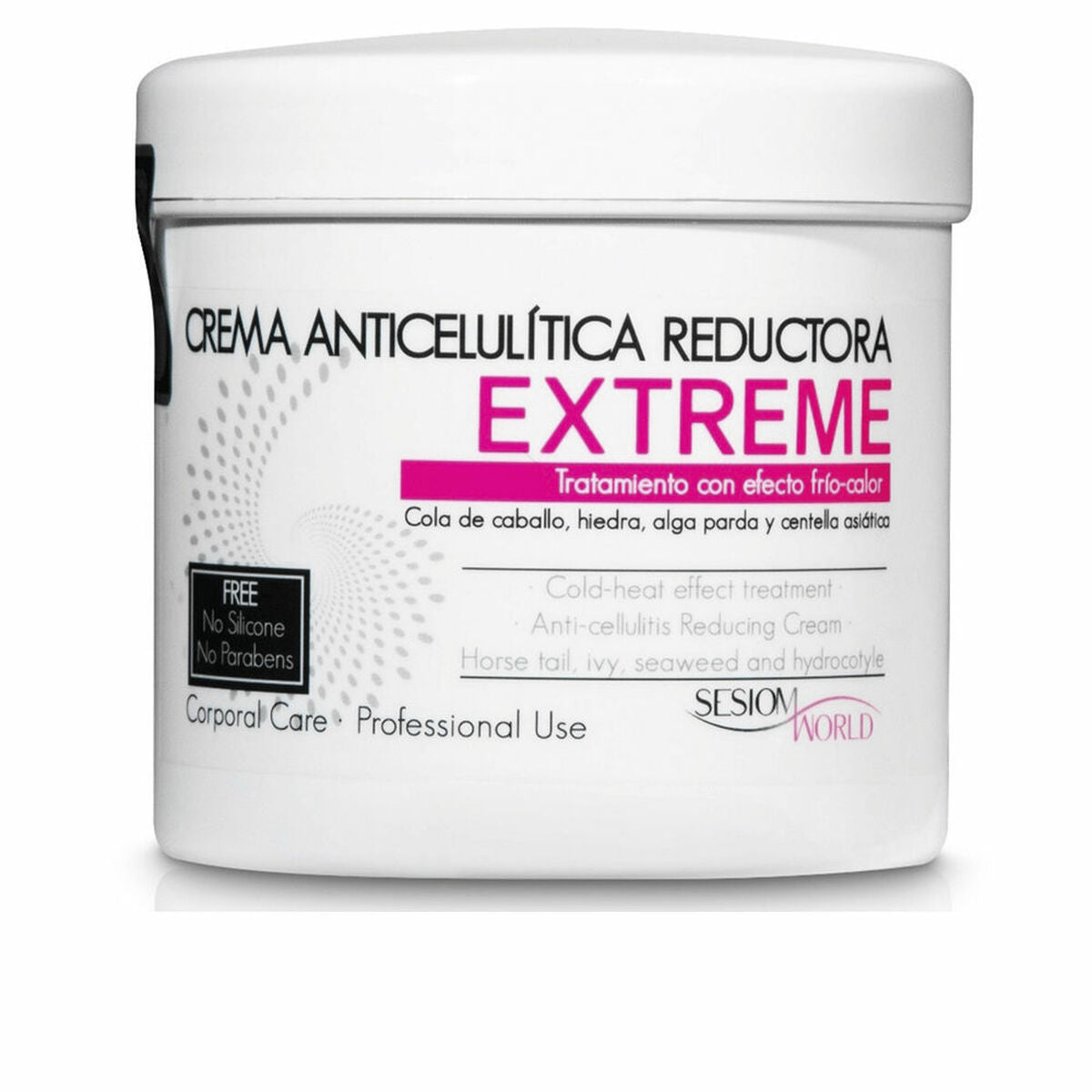 Anti-cellulite creme SesioMWorld EXTREME 500 ml hudplejeemballage
