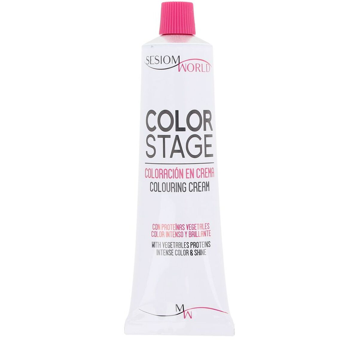 Cremefarvestof SesioMWorld COLOR STAGE Nº 7.21-Rubio Irise Ceniza 100 ml hudplejeemballage