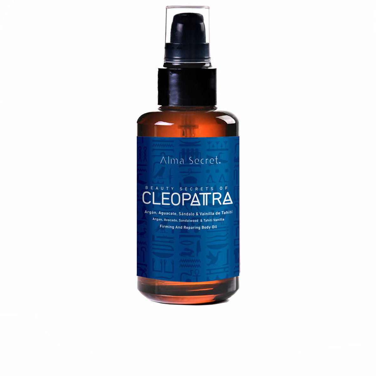 Næringsolie Alma Secret Cleopatra 100 ml Vanilje Sandeltræ produktemballage