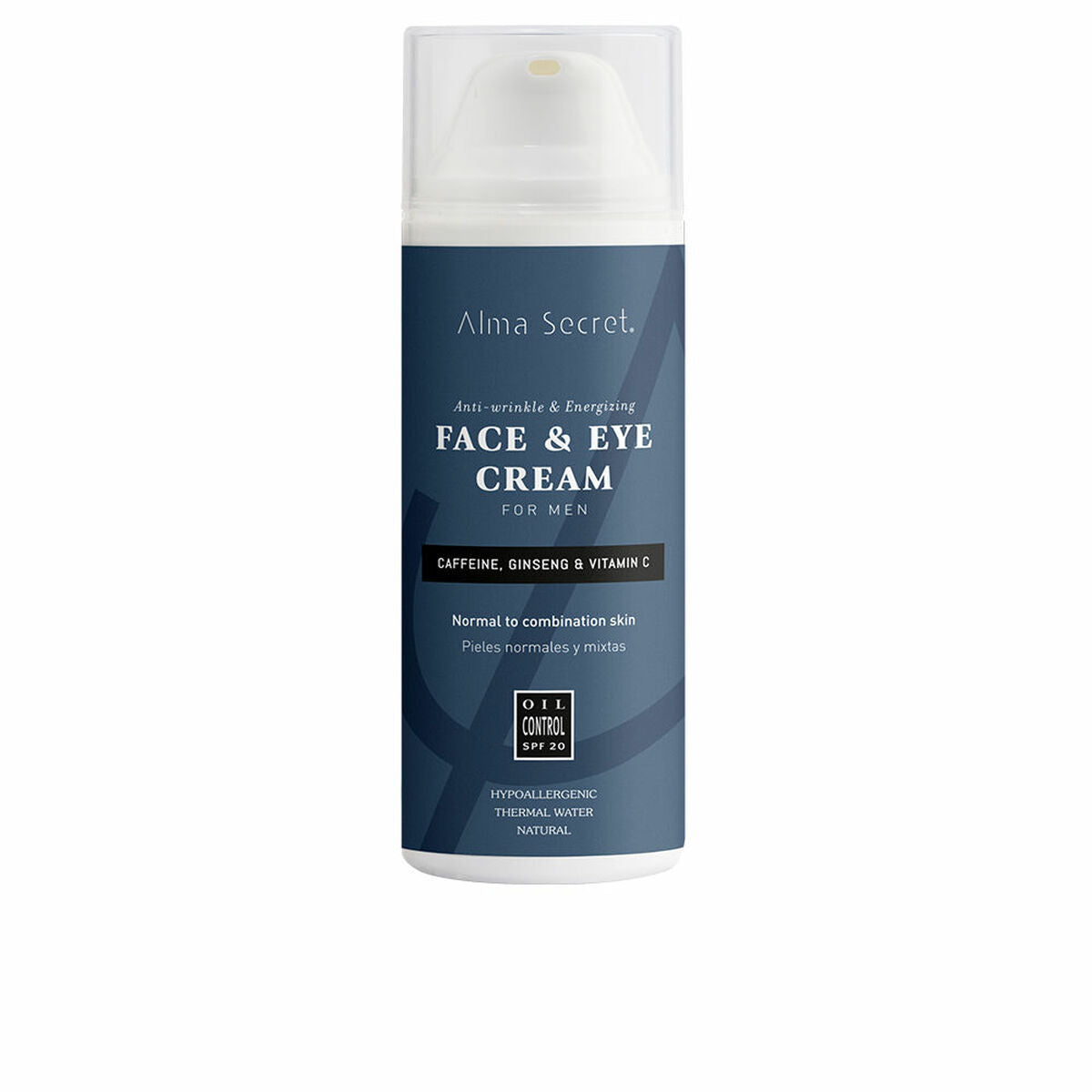 Ansigtscreme Alma Secret HOMBRE Spf 20 50 ml til mænd hudplejeemballage