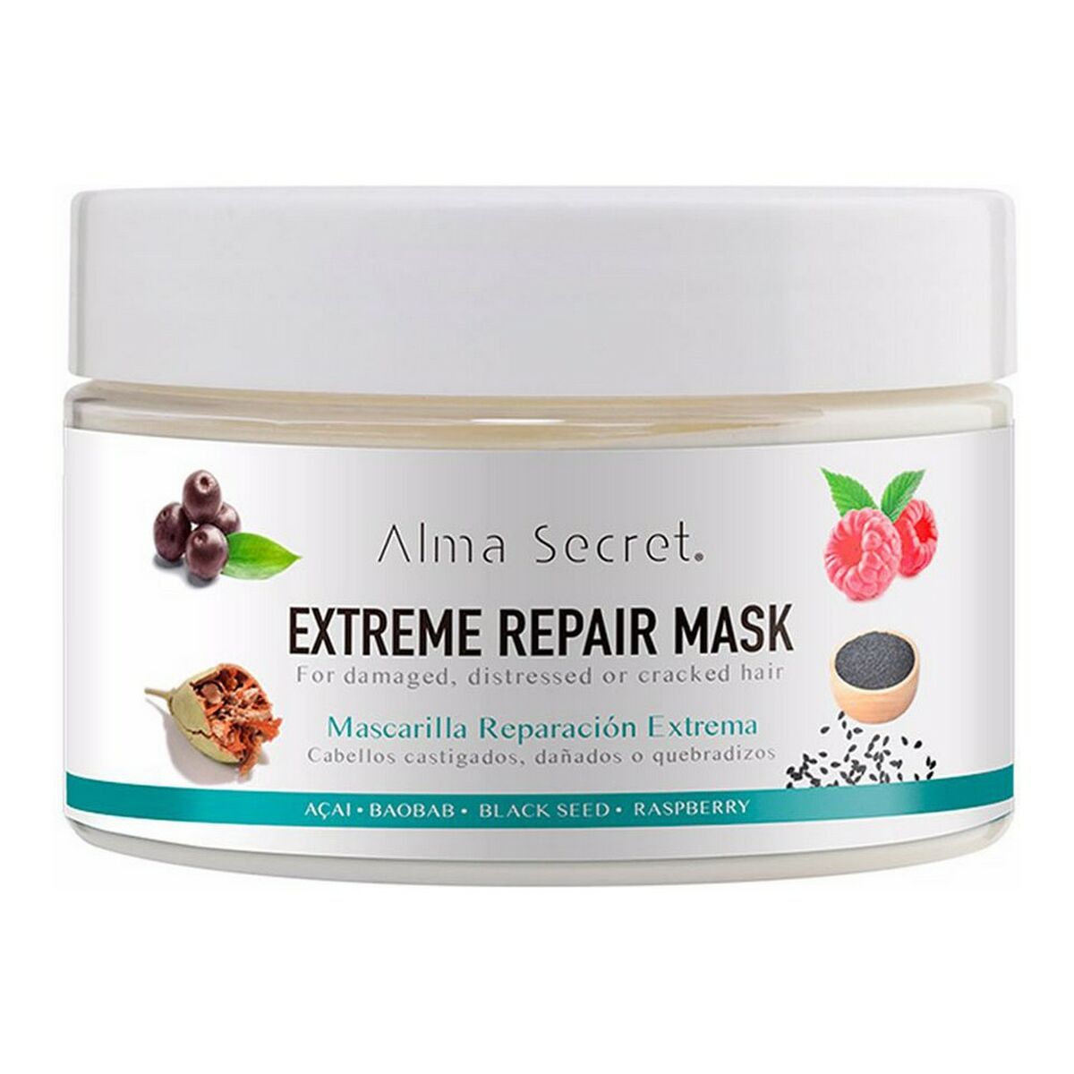 Hårmaske Alma Secret Extreme Repair 250 ml hårmaske emballage