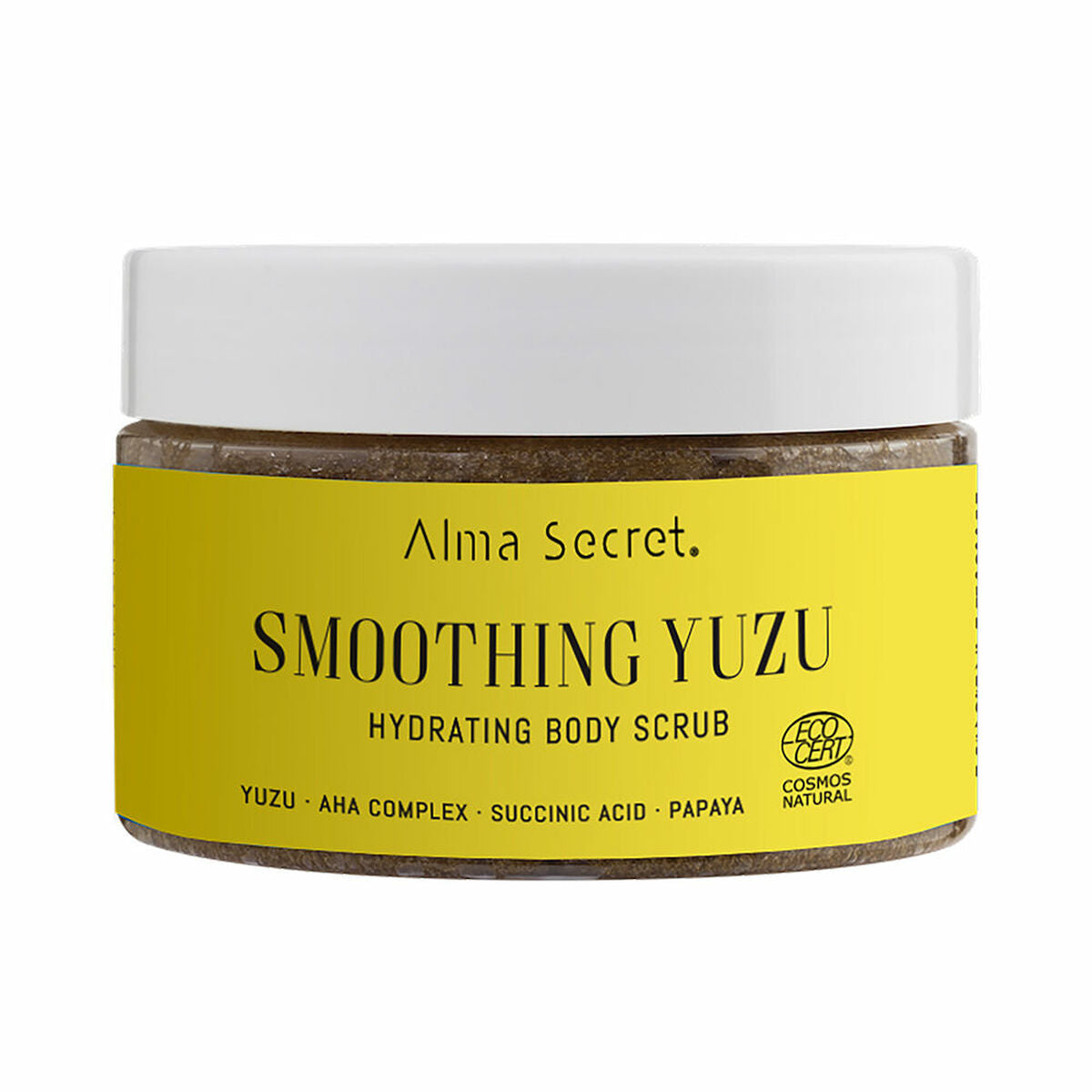 Body Exfoliator Alma Secret Smoothing Yuzu 250ml Moisturizing for Women produktemballage