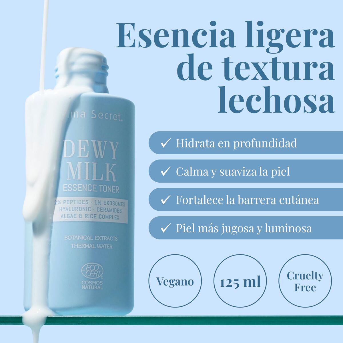 Facial Cleansing Gel Alma Secret DEWY MILK 125 ml hudplejeemballage