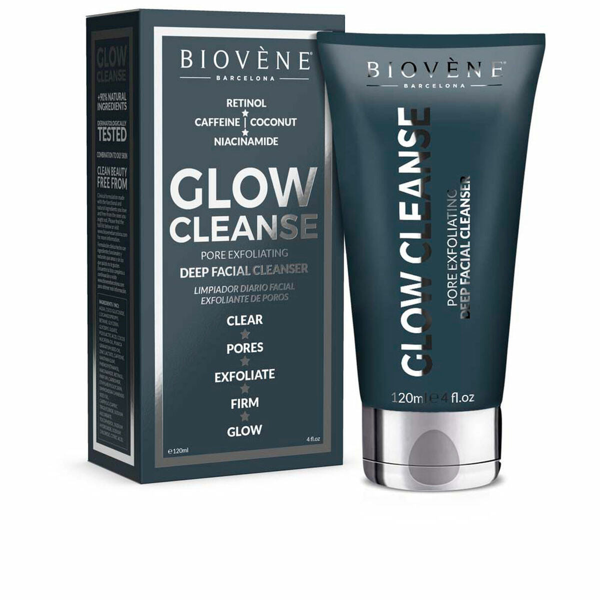 Cleansing Cream Biovène Glow Cleanse 120 ml til kvinder hudpleje emballage