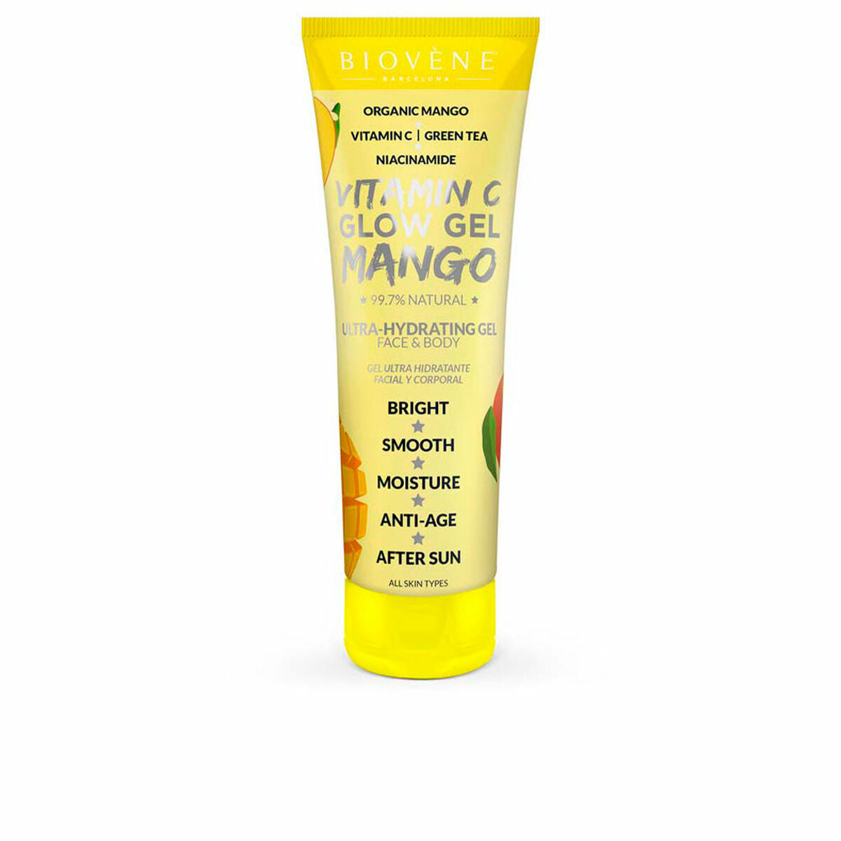 Ansigtscreme Biovène Vitamin C Glow Gel Mango 200 ml til kvinder hudpleje emballage