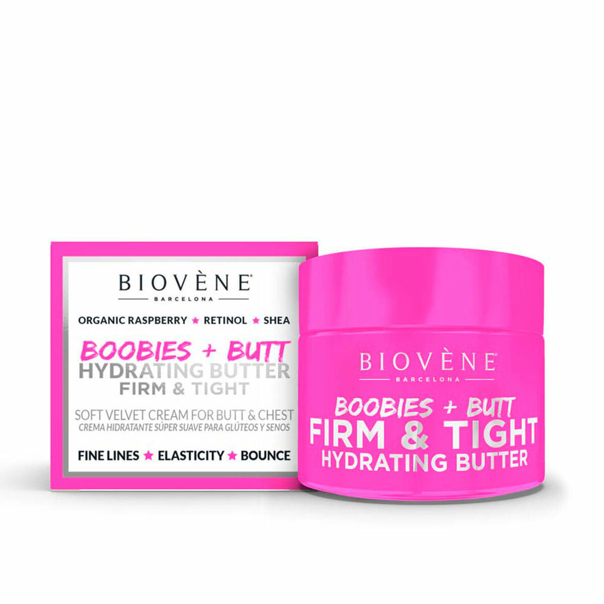 Body Cream Biovène Hydrating Butter Firm Tight 50 ml Glutes for Women hudplejeemballage
