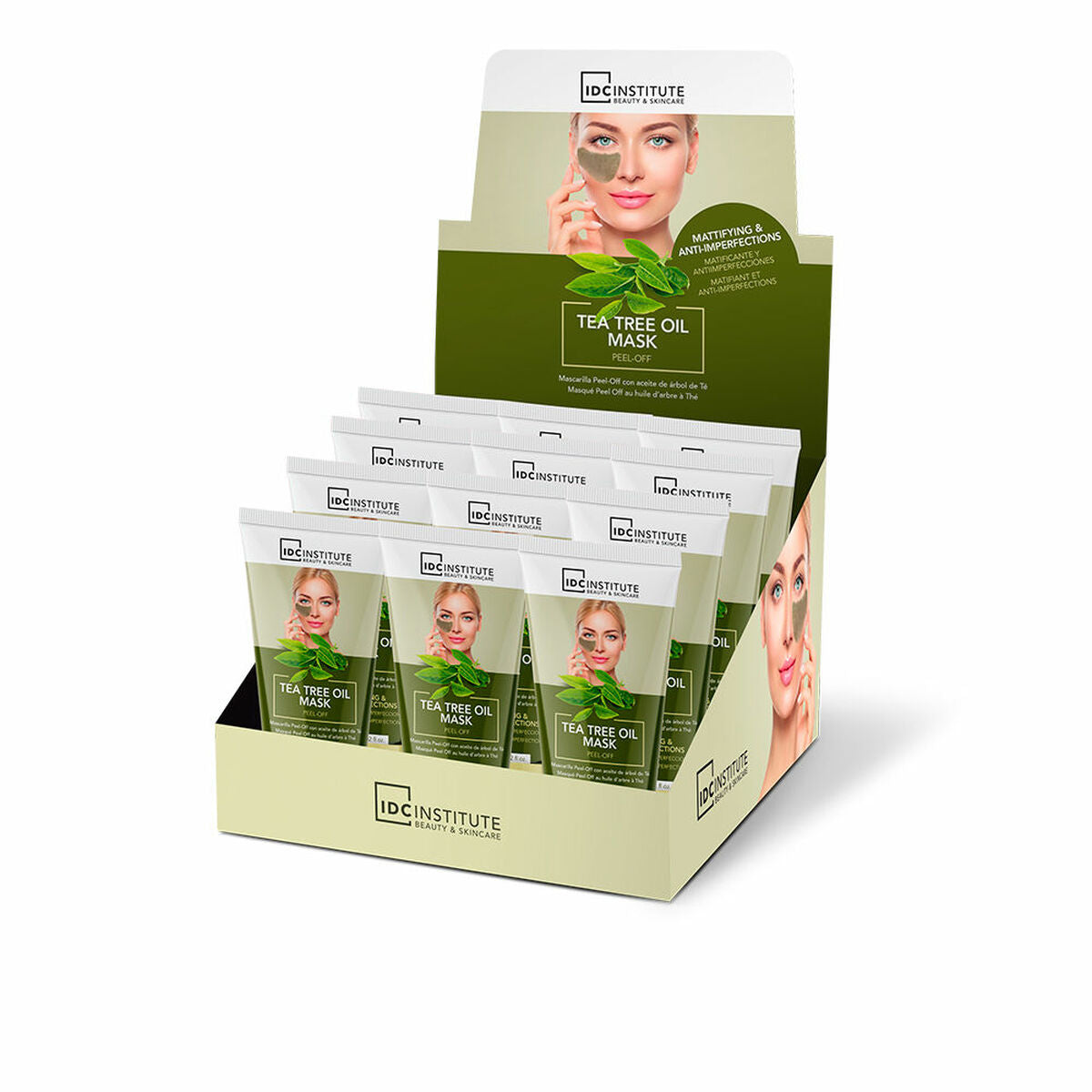 Ansigtsmaske Peel Off IDC Institute 60 ml Tea tree oil for Women maskeemballage