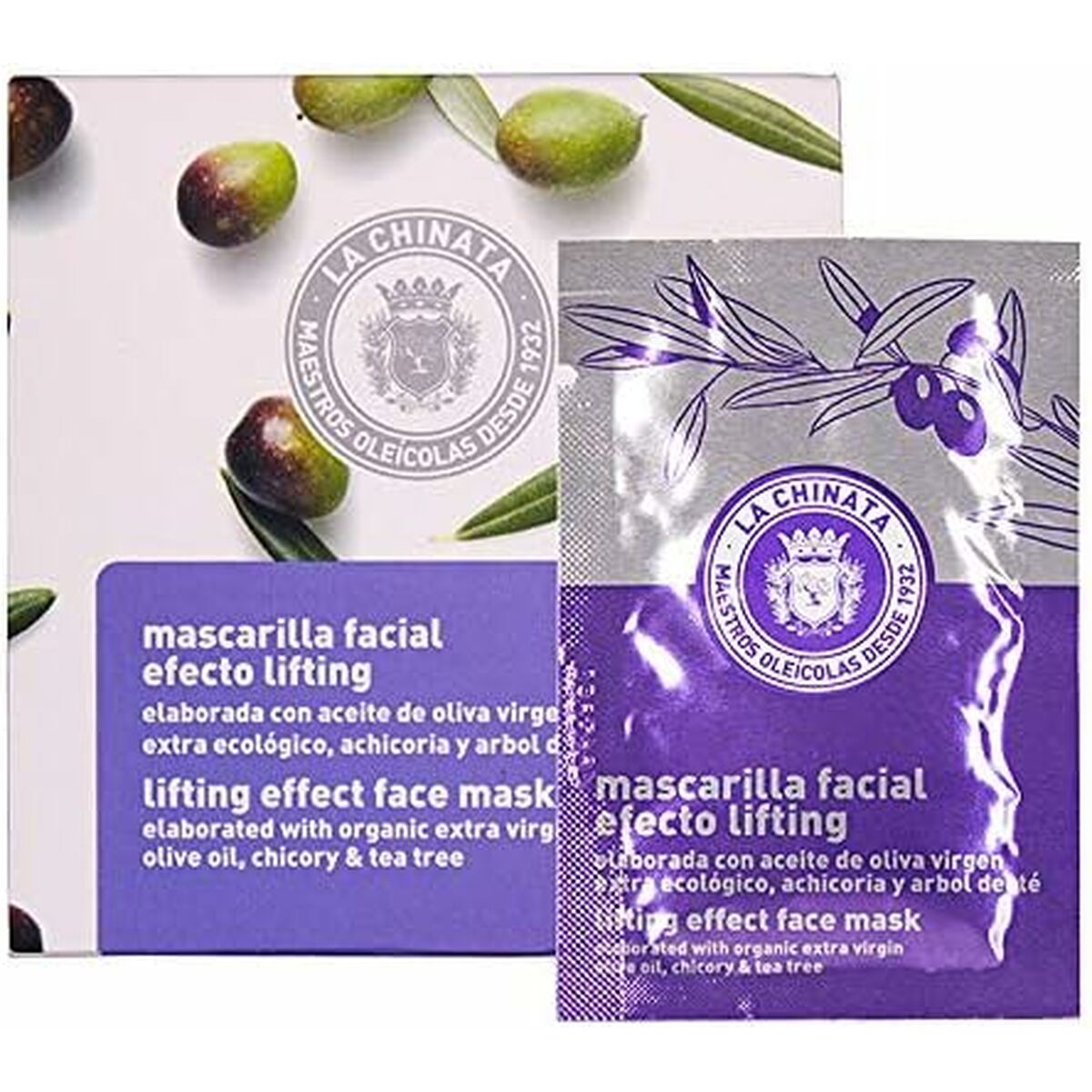 Moisturizing Facial Mask La Chinata Lifting Effect 40 ml maske emballage