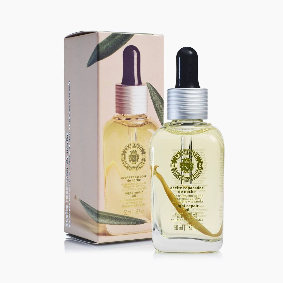 Ansigtsolie La Chinata 50 ml til kvinder produktemballage
