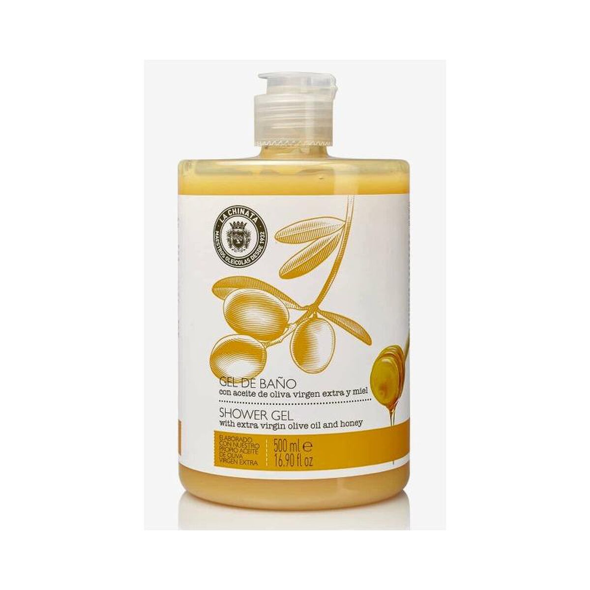 Shower Gel La Chinata Honey & Extra Virgin Olive Oil 500 ml hudplejeemballage