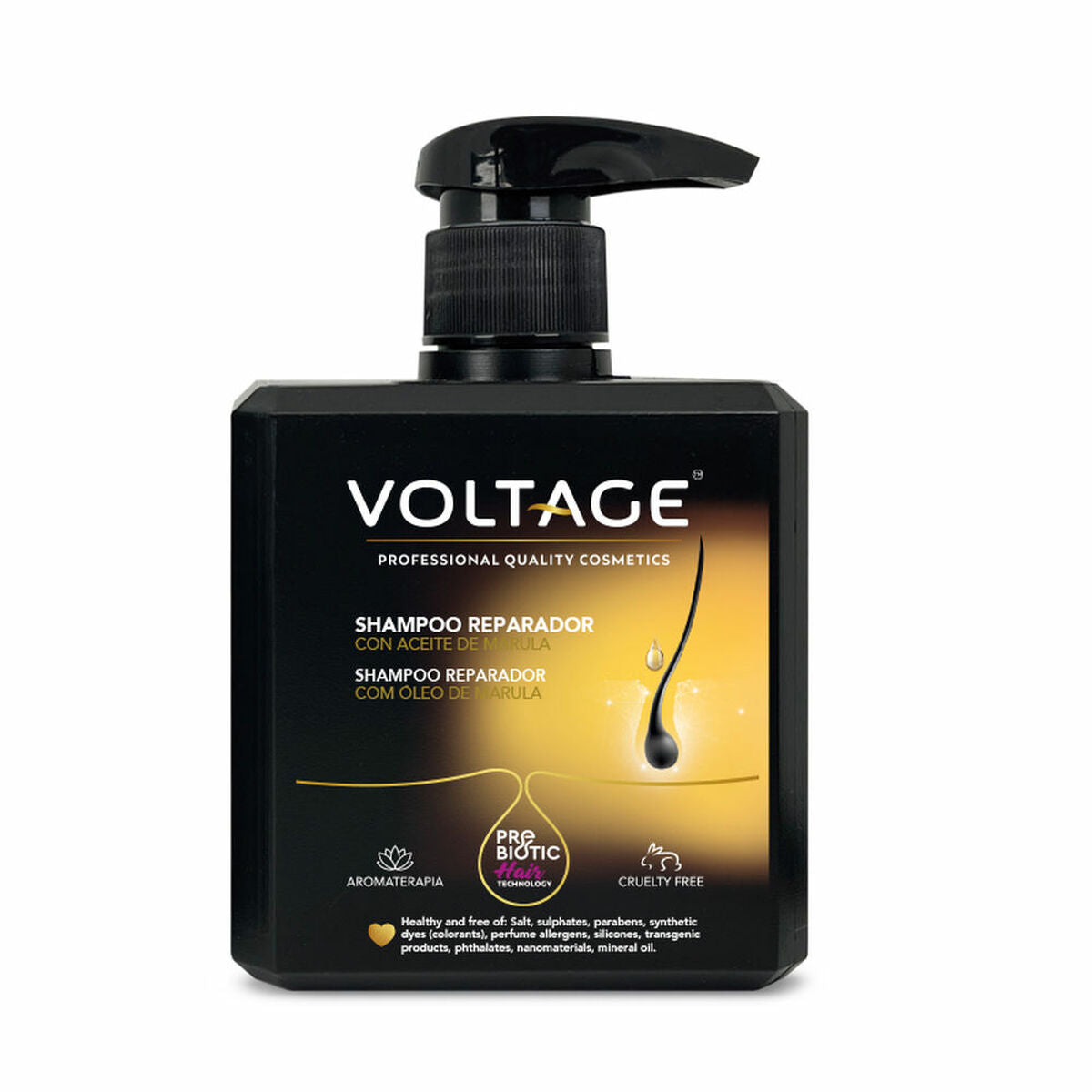 Restorative Shampoo Voltage PREBIOTIC HAIR TECHNOLOGY 500 ml shampooflaske