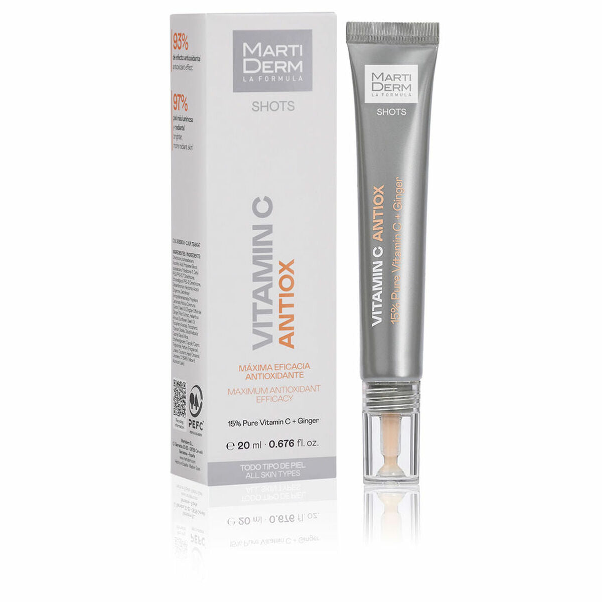 Morgenkåbe Martiderm SHOTS 20 ml produktemballage