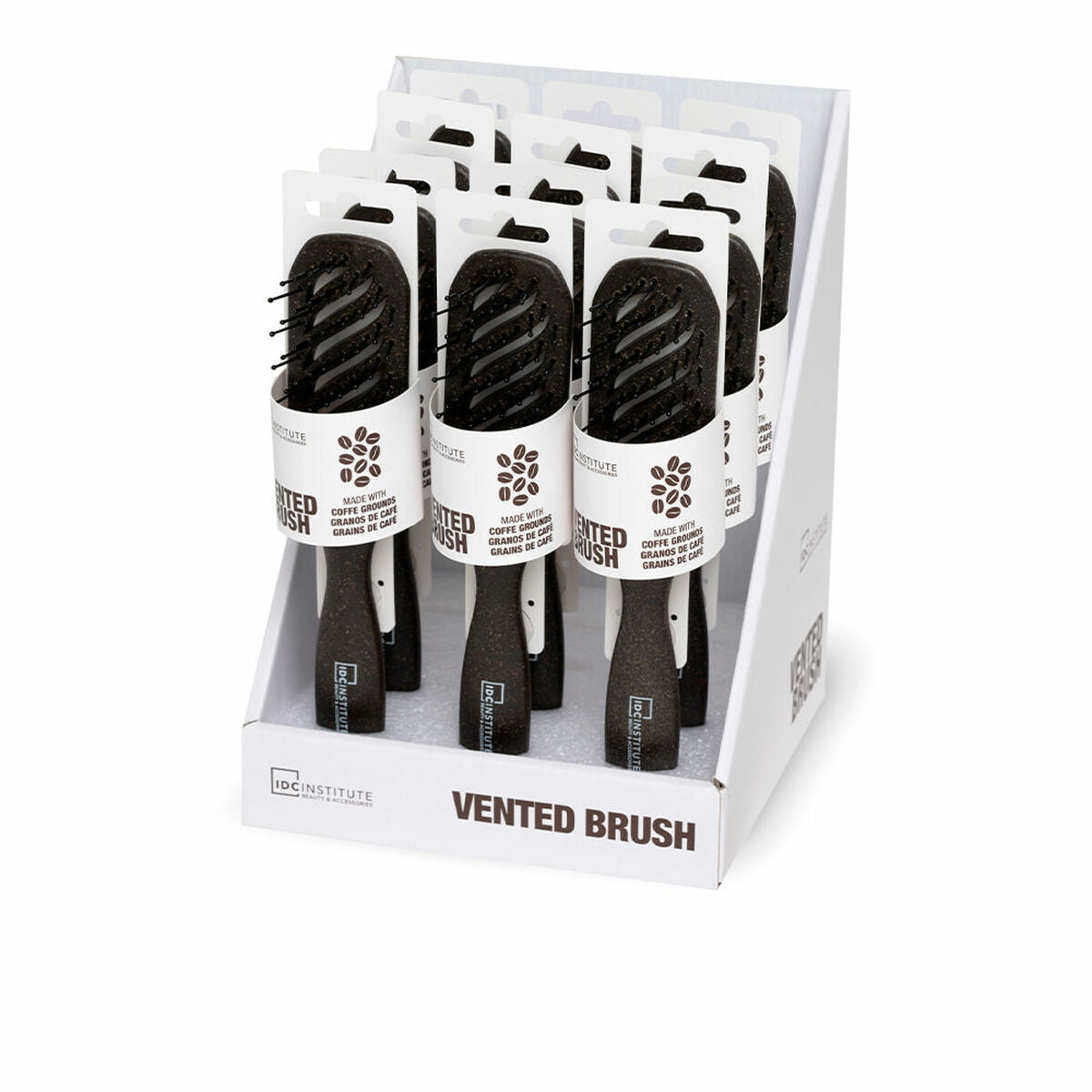 Detangling Hairbrush IDC Institute Mørkebrun produktemballage