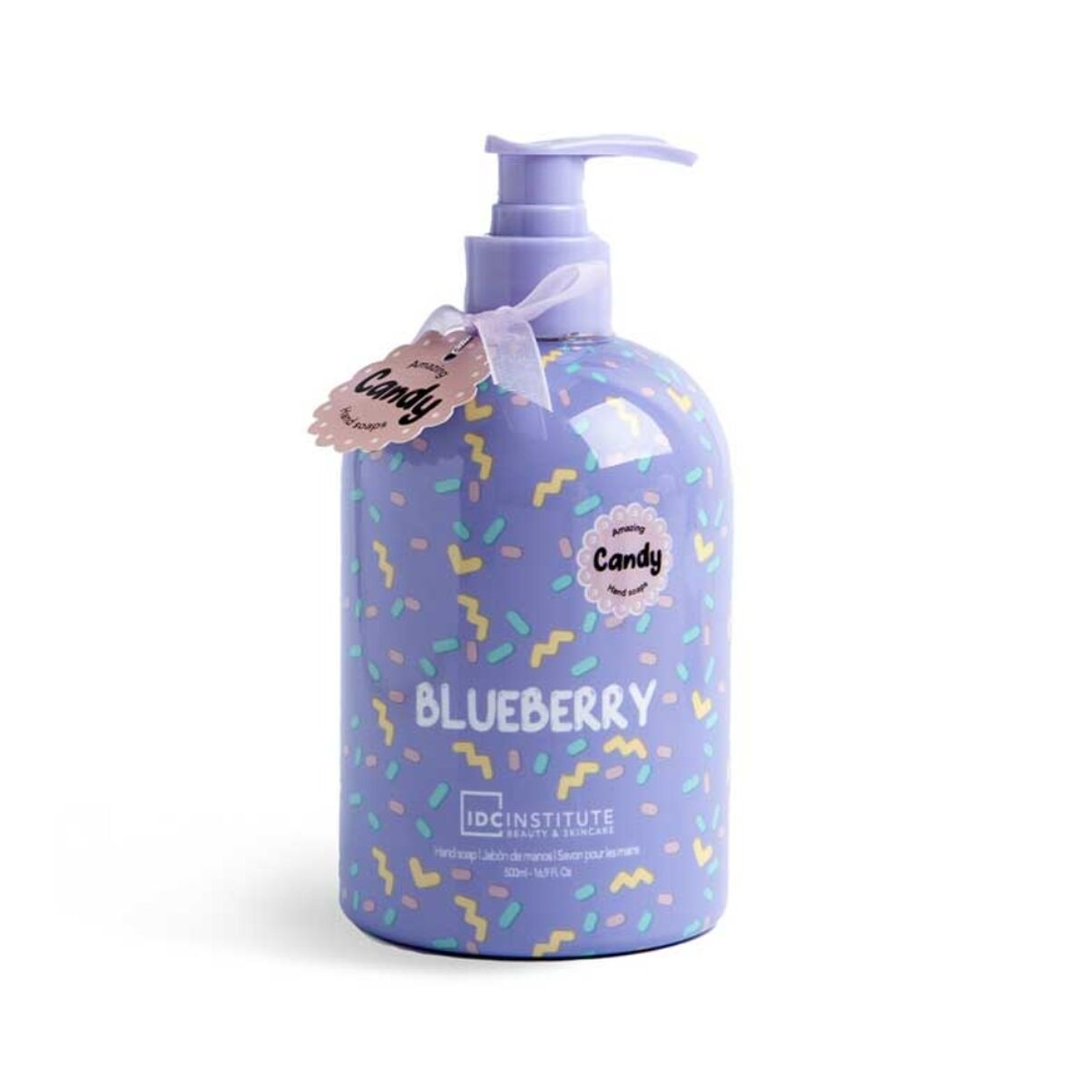 Desinfektionsmiddel Hand Gel IDC Institute Candy Blueberry 500 ml Skovfrugt hudpleje emballage