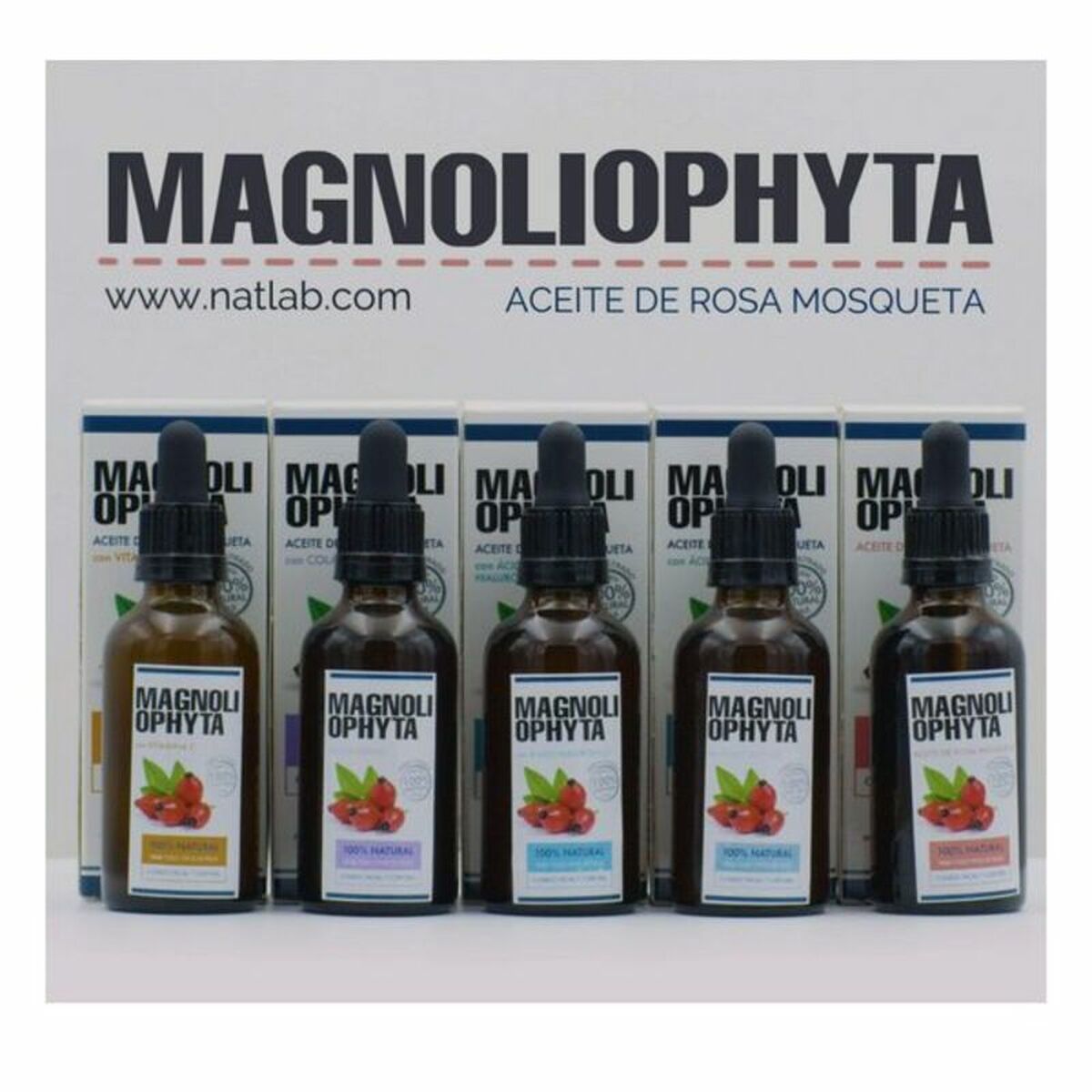 Ansigtsolie Magnoliophyta Aceite De Rosa Mosqueta 30 ml 50 ml produktemballage