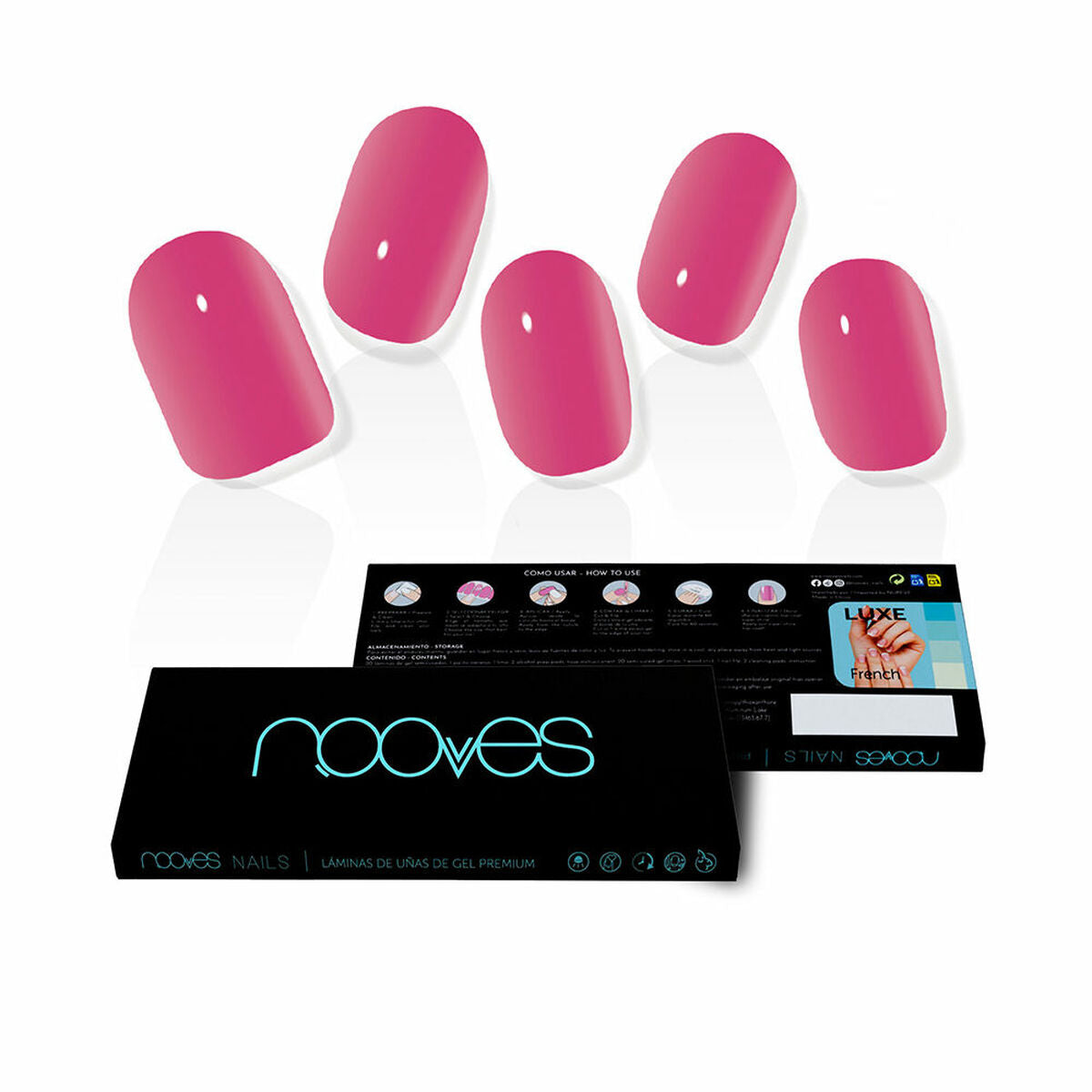 Gel neglestrips Nooves Láminas De Uñas De Gel Barbie pige 20 stk hudplejeemballage
