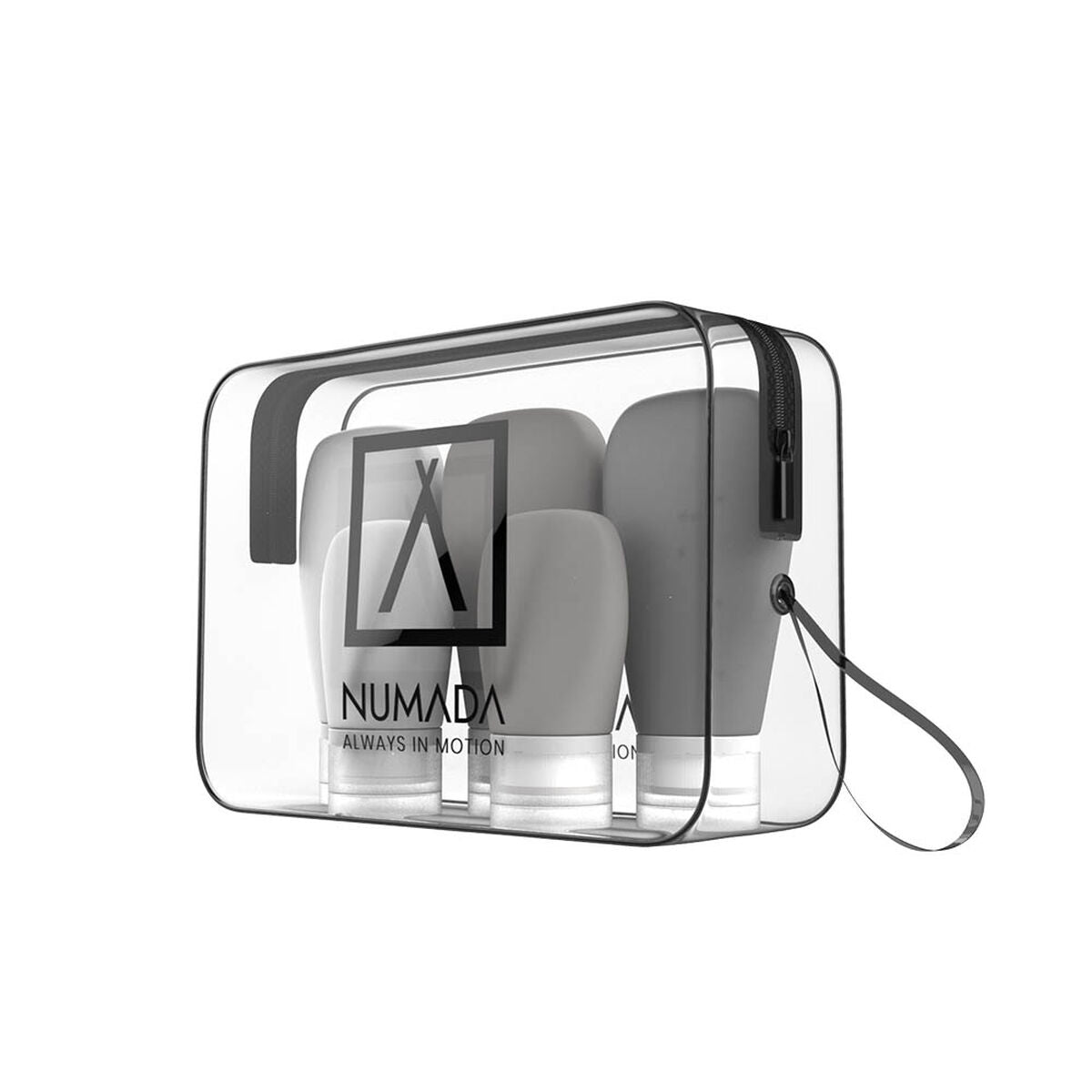 Travel Vanity Case Numada Transparent PVC Silikone 20 x 6,5 x 13,5 cm produktemballage