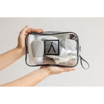 Travel Vanity Case Numada Transparent PVC Silikone 20 x 6,5 x 13,5 cm produktemballage