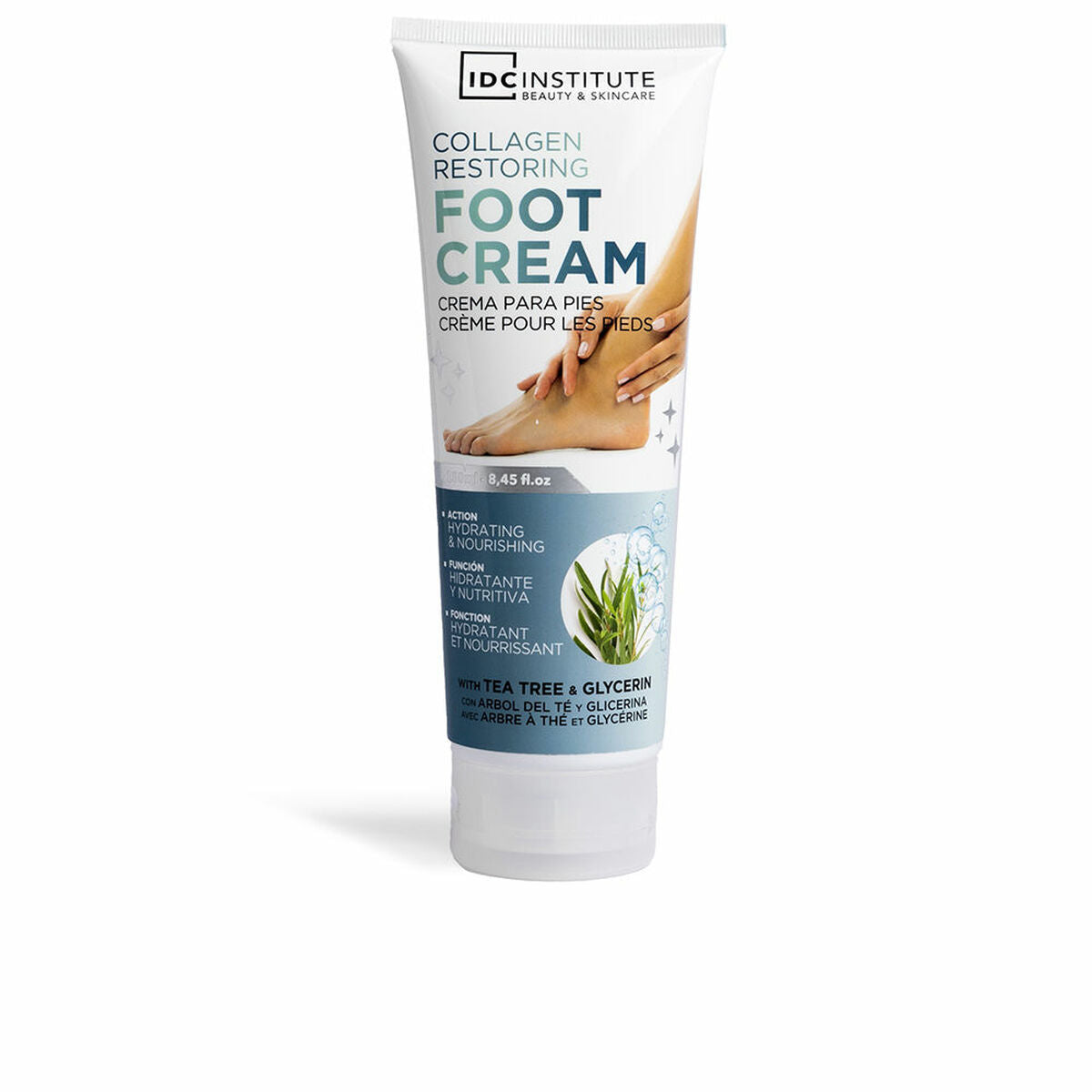 Moisturizing Foot Cream IDC Institute COLLAGEN RESTORING 250 ml hudplejeemballage
