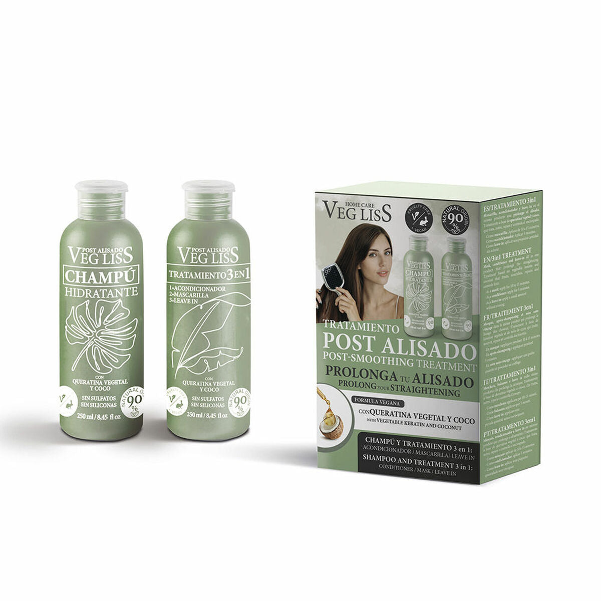 Shampoo Veg Liss VEG LISS (2 Enheder) shampooflaske